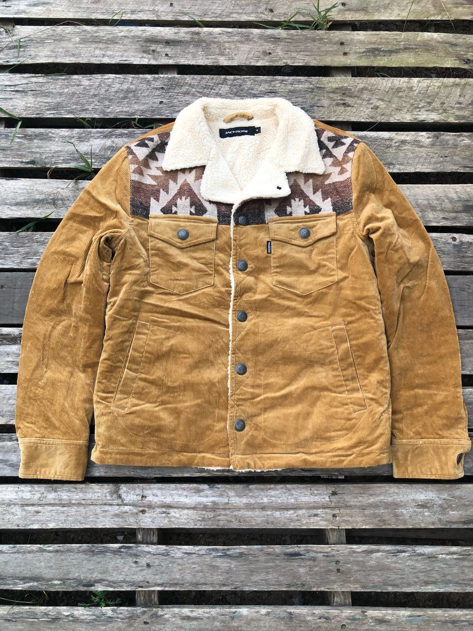 JACKROSE × Vintage Vintage Jack Rose Corduroy Navajo Sherpa Jacket Size US M / EU 48-50 / 2 - 2 Thumbnail