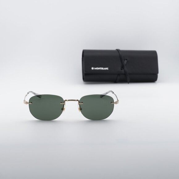 Montblanc Montblanc MB0303S 001 Sunglasses Gold Square Frame, Grey Size ONE SIZE - 10 Thumbnail