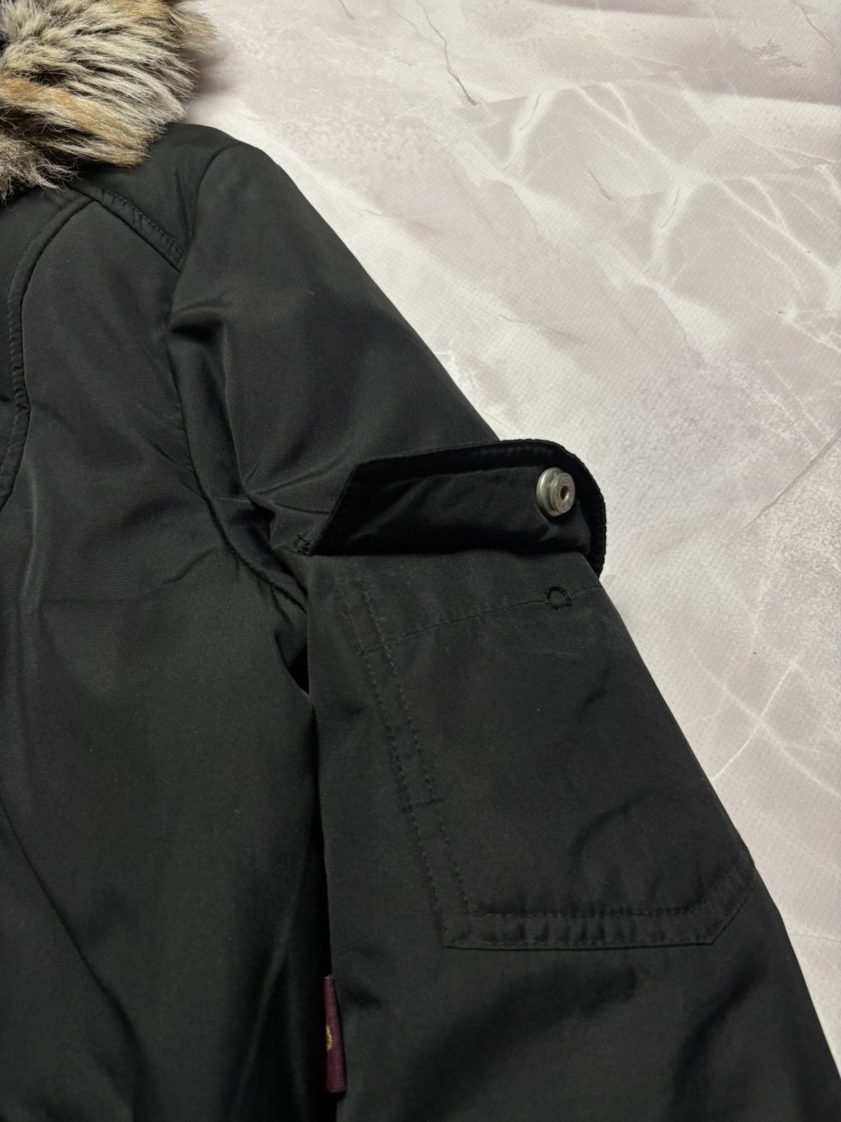 Other Womens VTG Y2K Cropped Bomber Jacket Faux Fur Babydoll Black Size S / US 4 / IT 40 - 11 Thumbnail