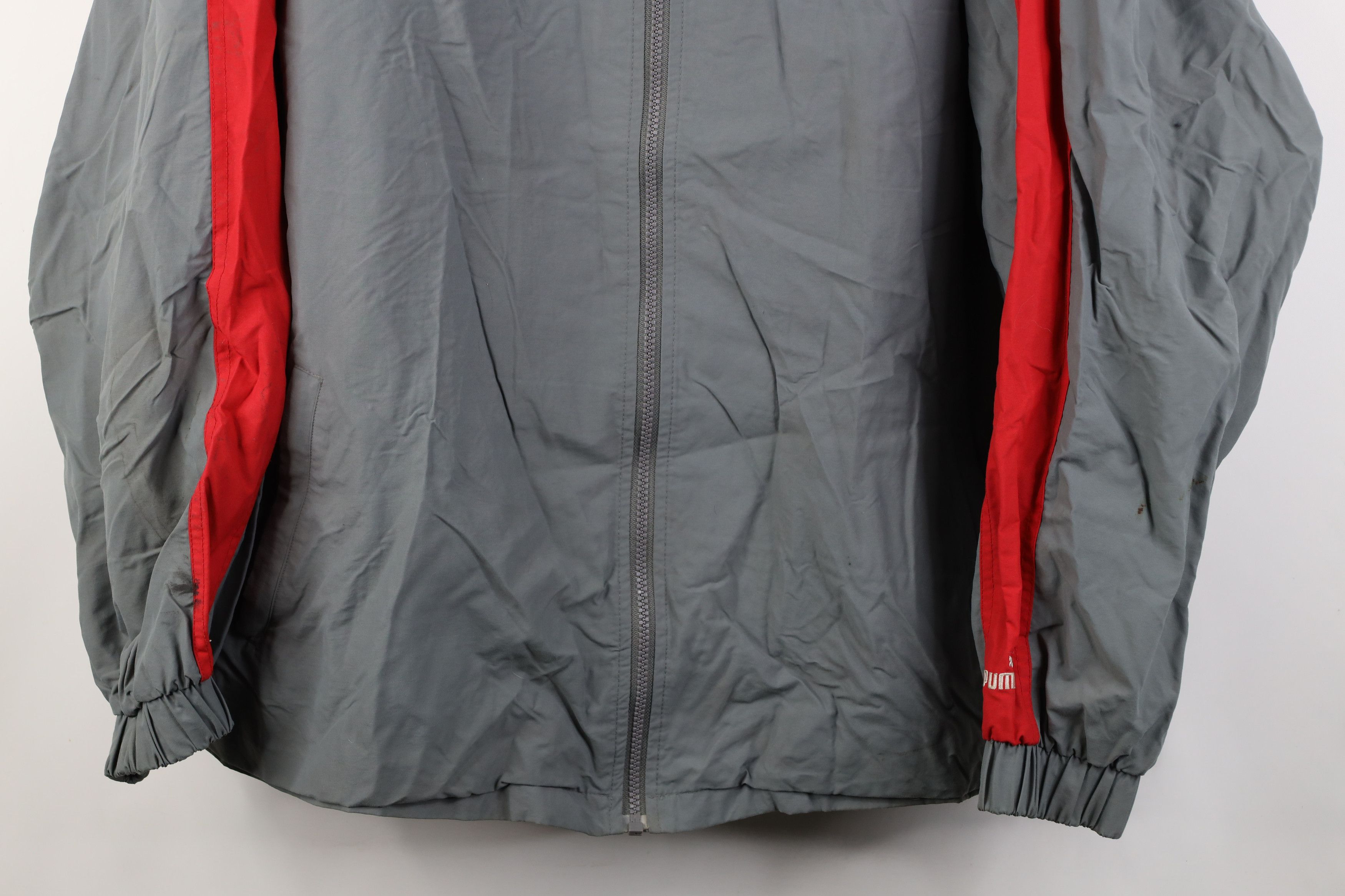 Puma Vintage 90s Puma Red Wings Hockey Hooded Windbreaker Jacket Size US XL / EU 56 / 4 - 3 Thumbnail