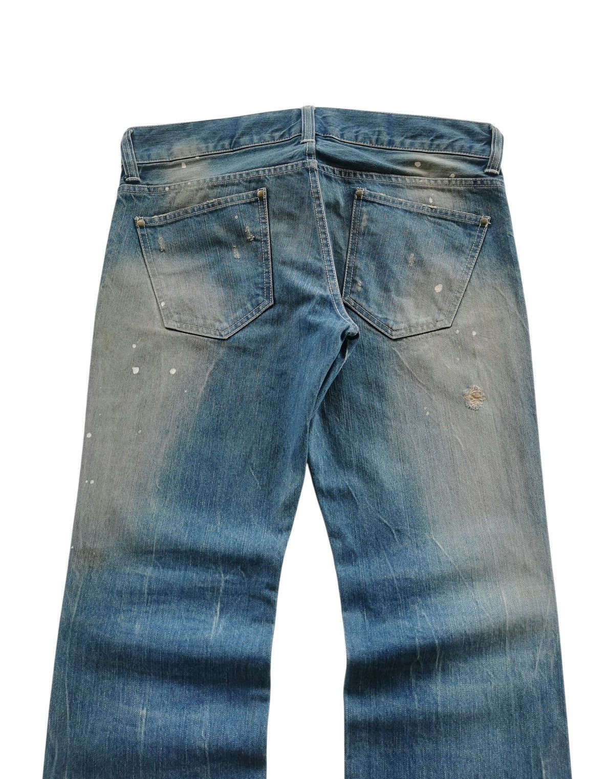 Japanese Brand Eight by COLD LABEL Denim Paint Splatter - Kapital Style Size US 34 / EU 50 - 4 Thumbnail