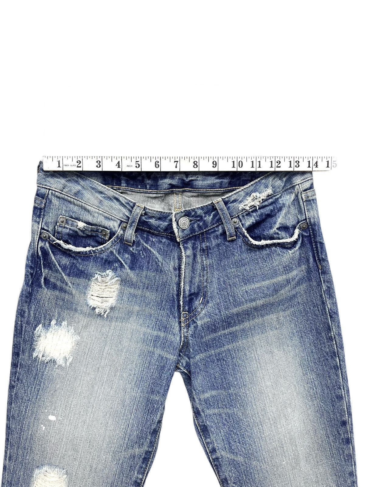 MOUSSY Vintage MOUSSY Skinny FLARE Paint Splatter Ripped LGB Style Size 27" / US 4 / IT 40 - 16 Thumbnail