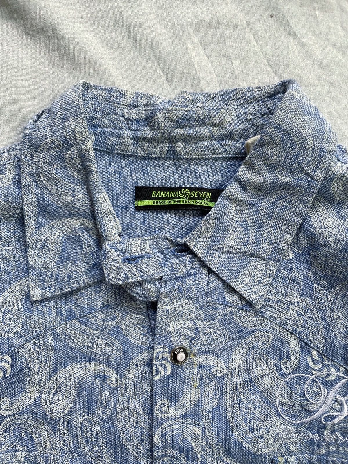 If Six Was Nine JAPANESE BANANA SEVEN BANDANA PATTERN BUTTON DOWN SHIRT Size US L / EU 52-54 / 3 - 5 Thumbnail