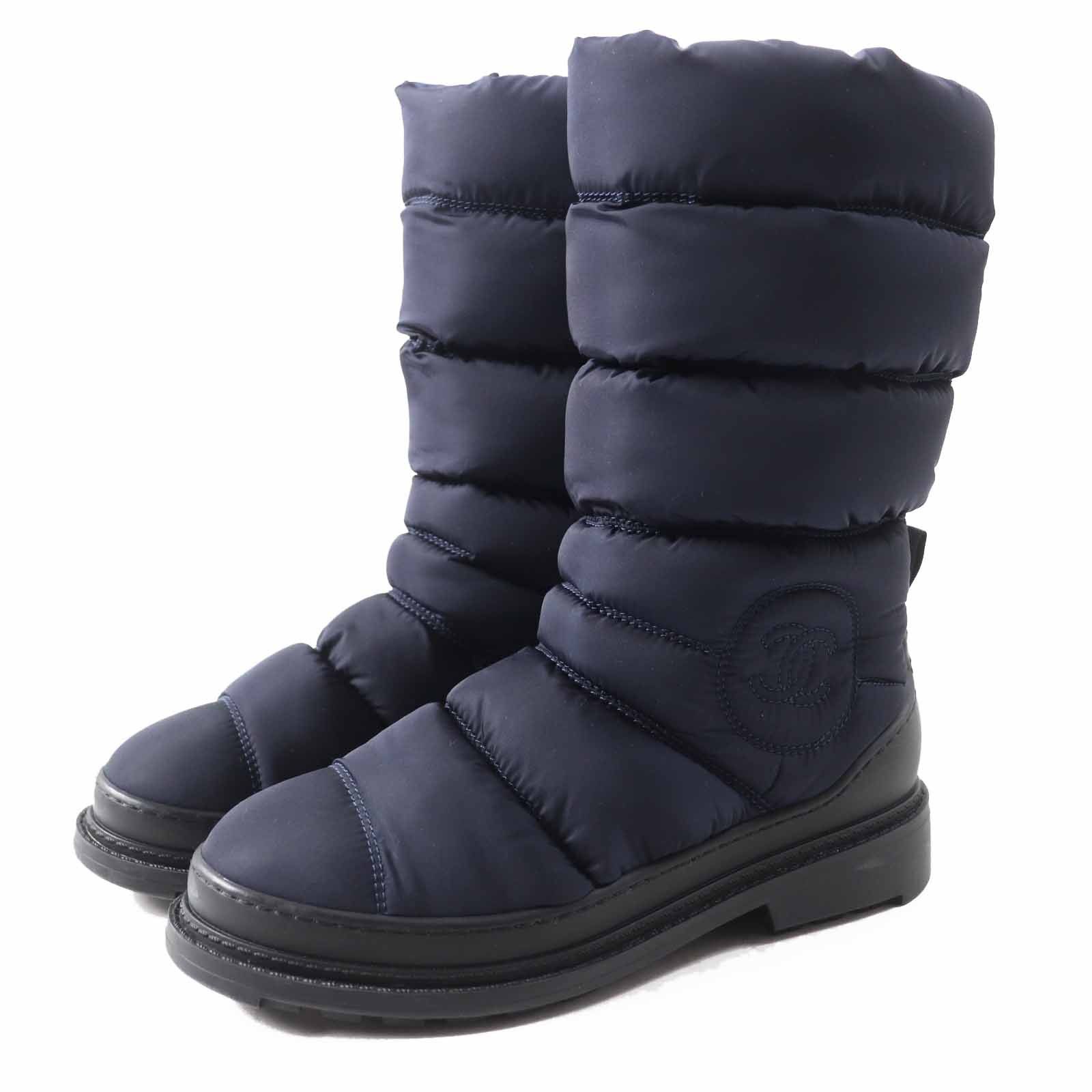 Chanel Chanel Coco Mark Snow Boots Others Shoes G33075 in Blue, Women's