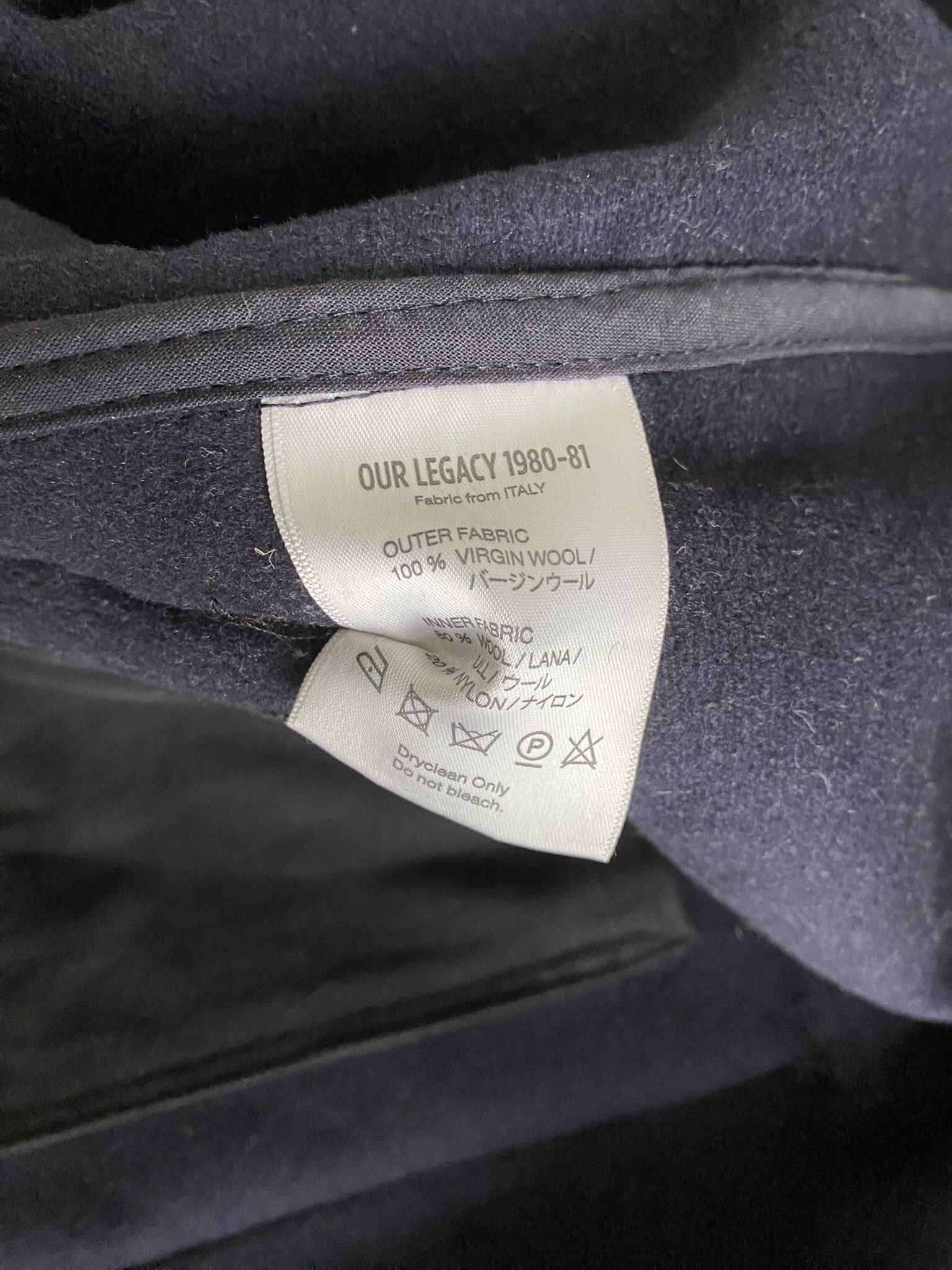 Our Legacy 50/L - Duffle Charcoal Tweed - 100% Virgin Wool Size US L / EU 52-54 / 3 - 4 Thumbnail