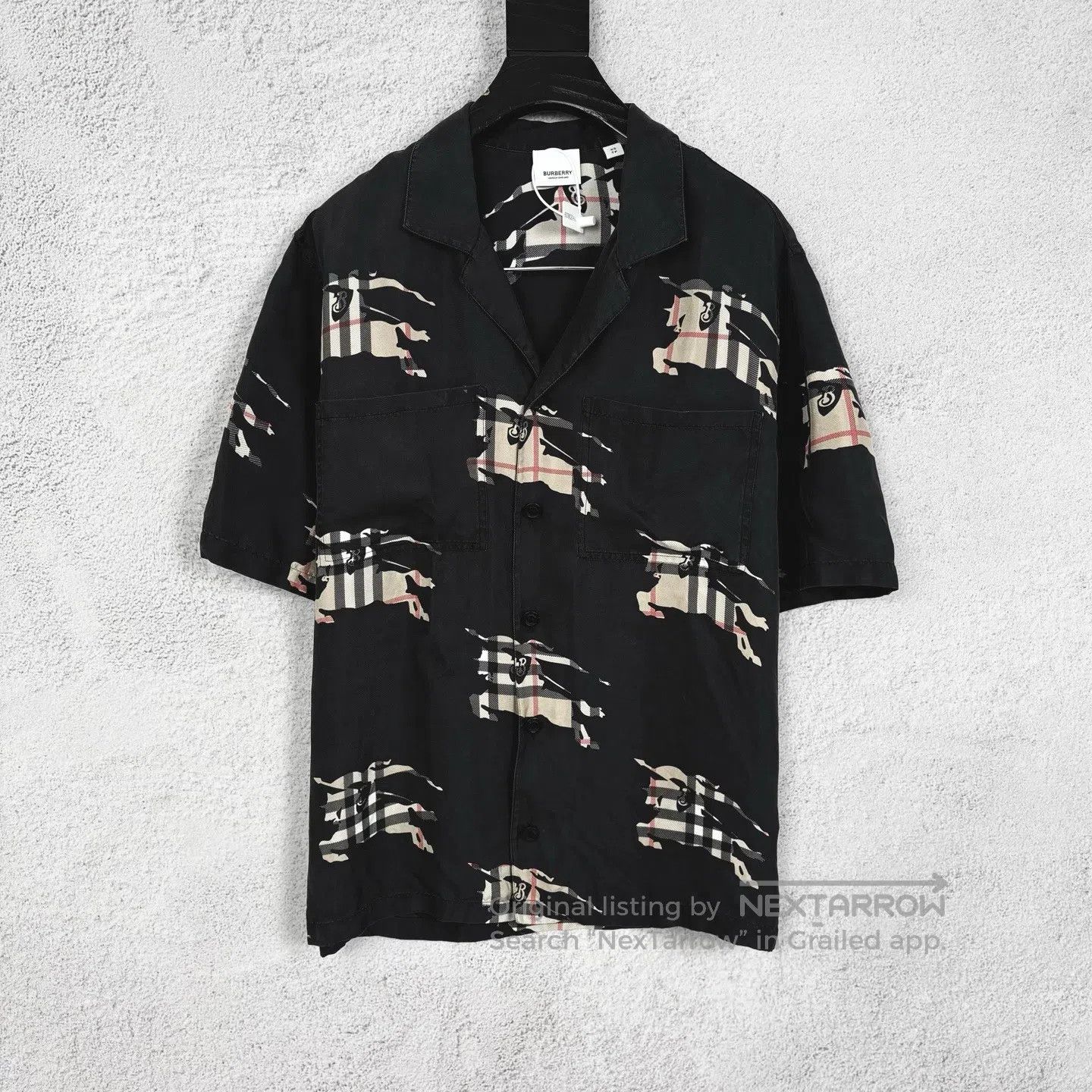 Burberry Burberry Warhorse Checkered Design Silk Short-Sleeved Shir Size US XS / EU 42 / 0 - 1 Thumbnail
