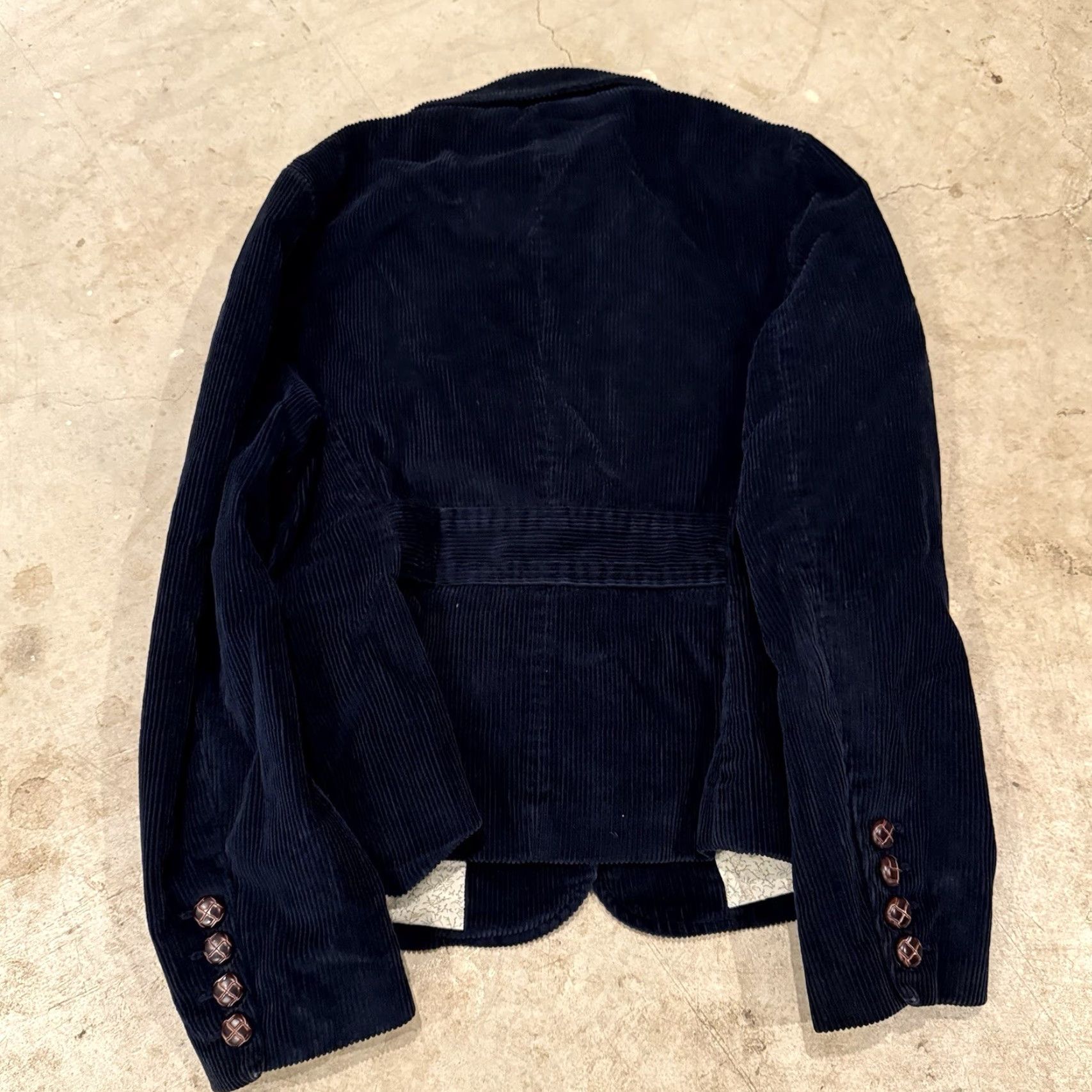 Vintage LL Bean Blazer Petite 8 Navy Blue Corduroy Long Sleeve Button Up Jacket Women's Regular Blazer Short Jacket Size M / US 6-8 / IT 42-44 - 2 Thumbnail