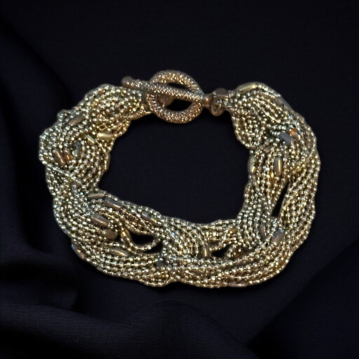 Other Marlyn Schiff gold tone multi chain link toggle bracelet Size ONE SIZE - 1 Thumbnail