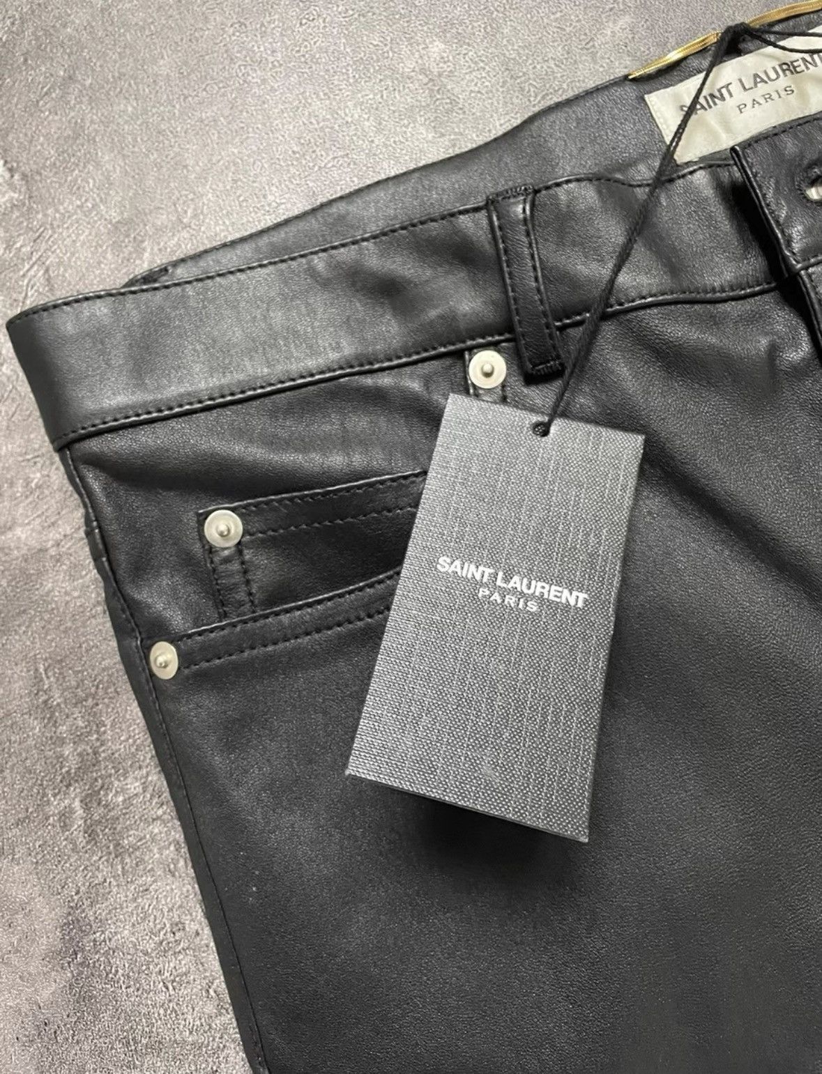 Saint Laurent Paris SAINT LAURENT LEATHER PANTS Size 30" / US 8 / IT 44 - 5 Thumbnail