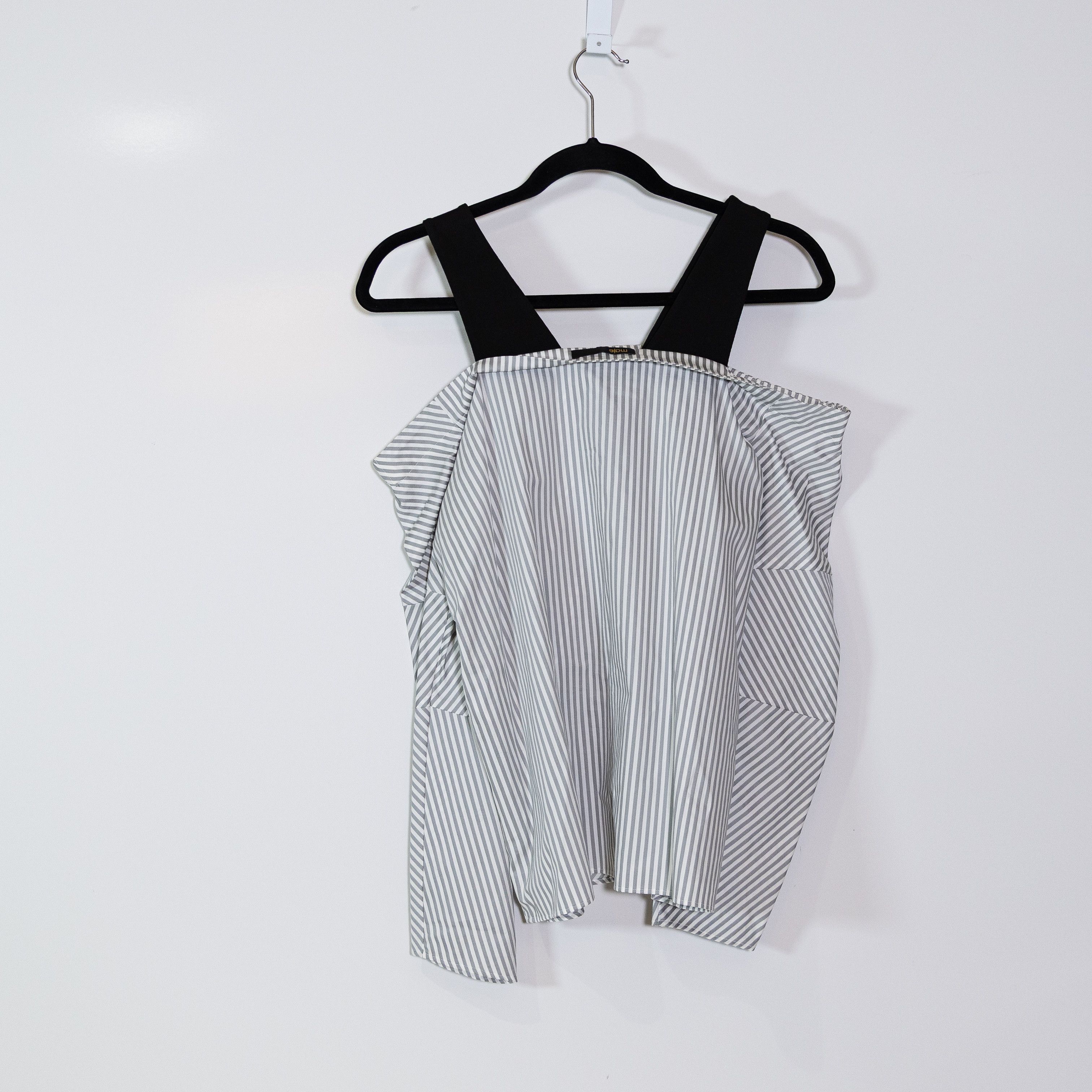 Maje NEW Maje Larma Cotton Poplin Top Effet Size L / US 10 / IT 46 - 4 Thumbnail