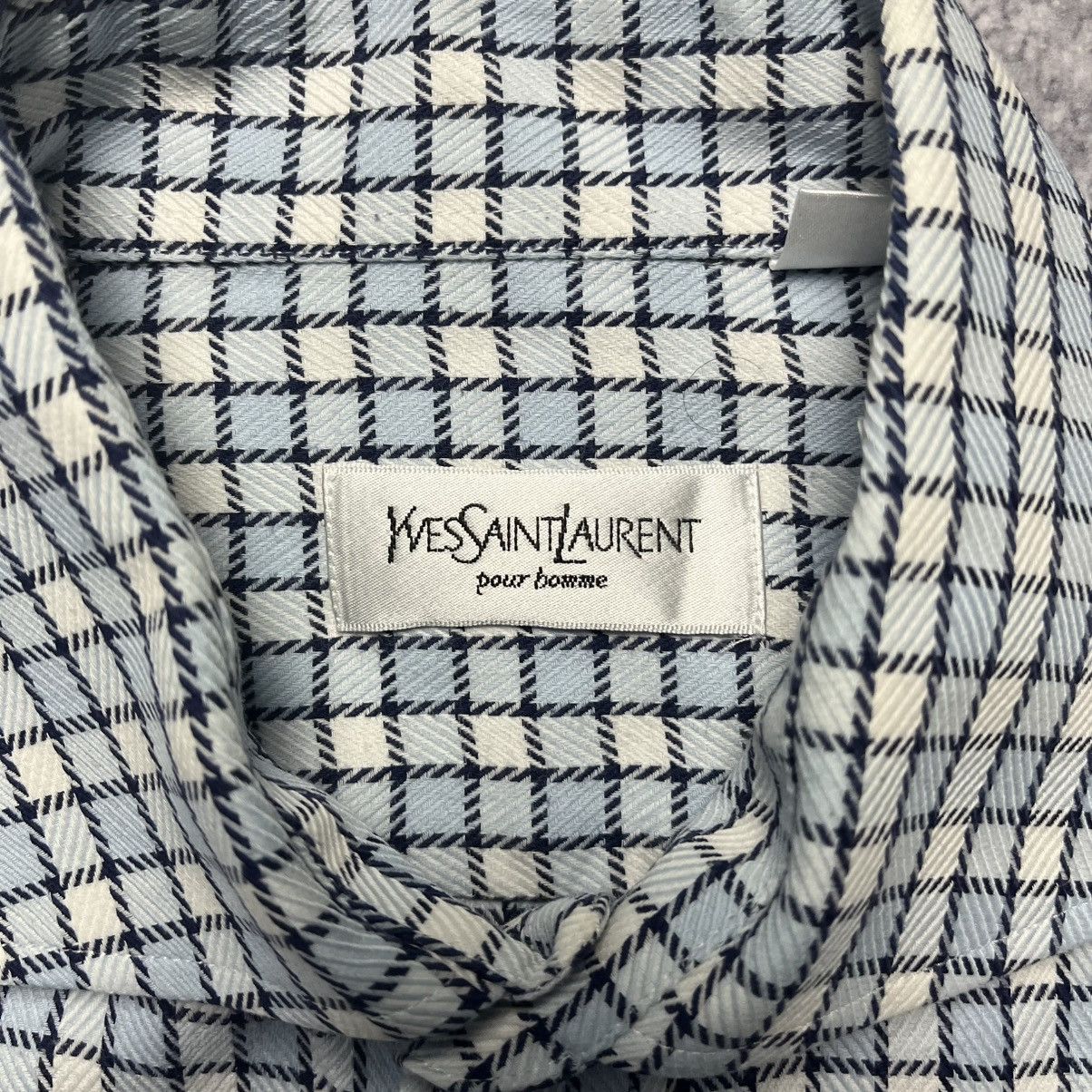 Yves Saint Laurent Yves Saint Laurent Checkered Shirt Button Up Long Sleeve Size US M / EU 48-50 / 2 - 3 Thumbnail