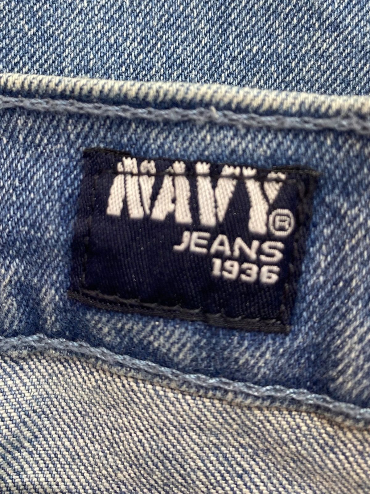 Japanese Brand Blue Faded Wash Style Straight Cut Jeans