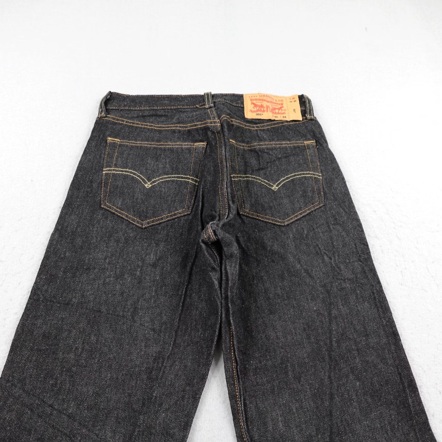 Levi's Levi's Jeans Men 30x34 Blue Denim 501 Button Fly Rinse Dark Wash Red Tab Straight Jeans Mens Regular Fit Size US 30 / EU 46 - 6 Thumbnail