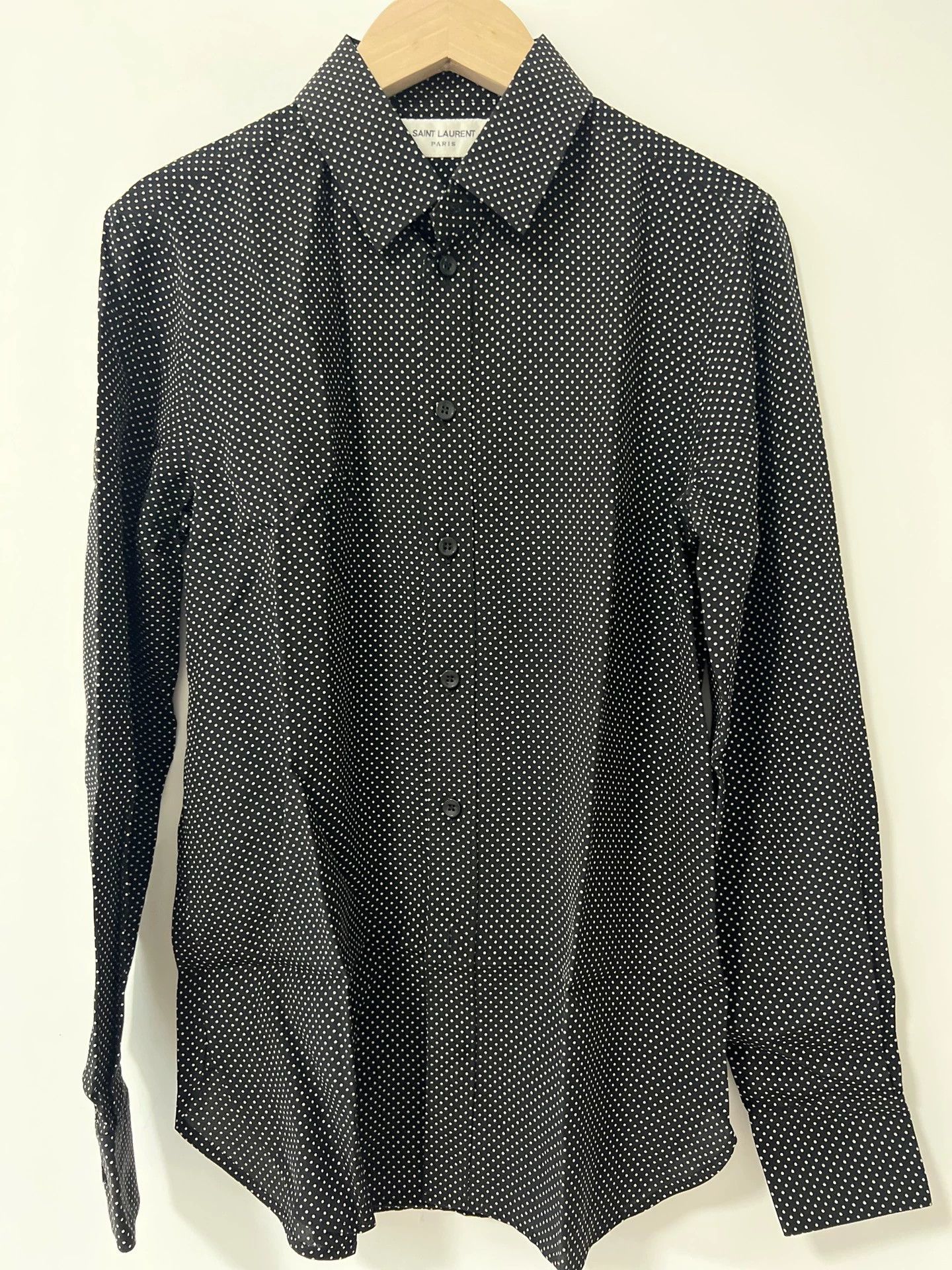 Saint Laurent Paris Saint Laurent Paris Mulberry silk polka dot shirt Size US XS / EU 42 / 0 - 1 Thumbnail