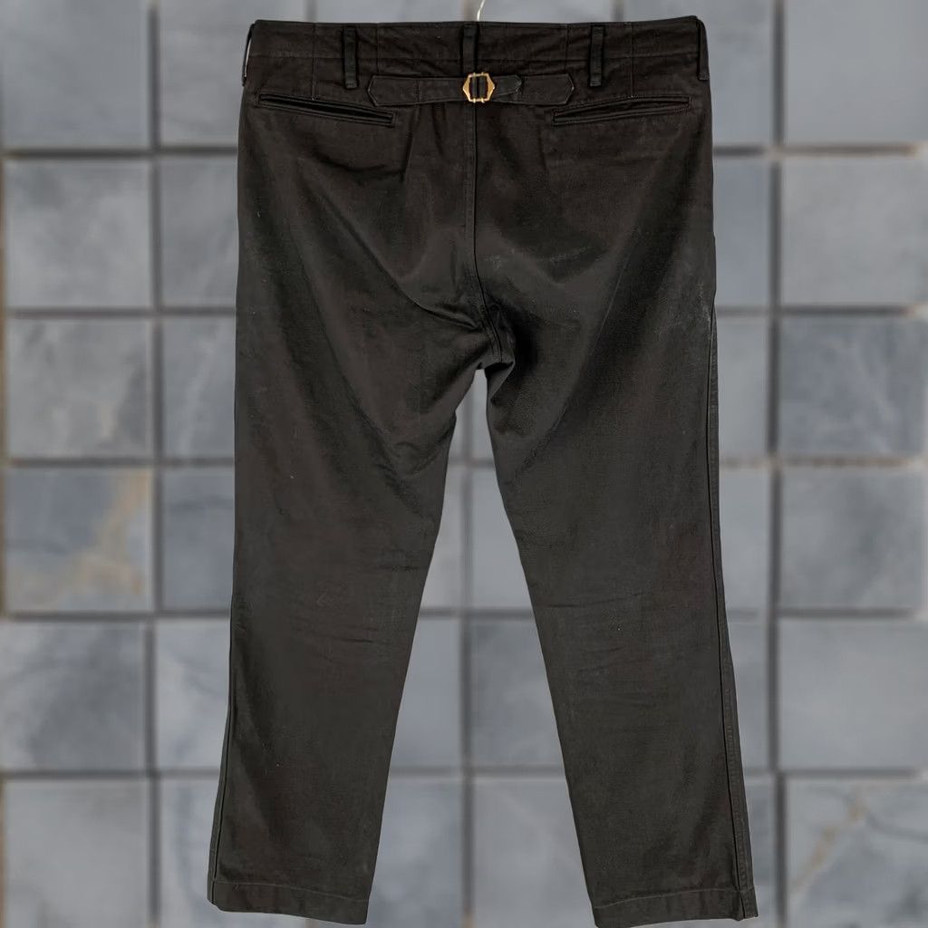 Visvim VISVIM Pants L Black Solid Cotton Button Fly Casual Mens Size US 33 - 1 Thumbnail