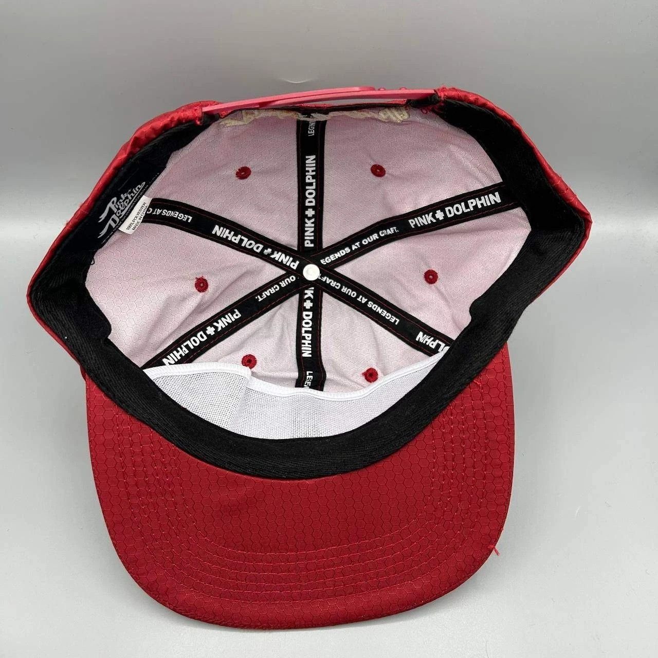 Pink Dolphin Pink Dolphin Ocean Academy Hat Men Red Embroidered Snap Back Size ONE SIZE - 2 Thumbnail