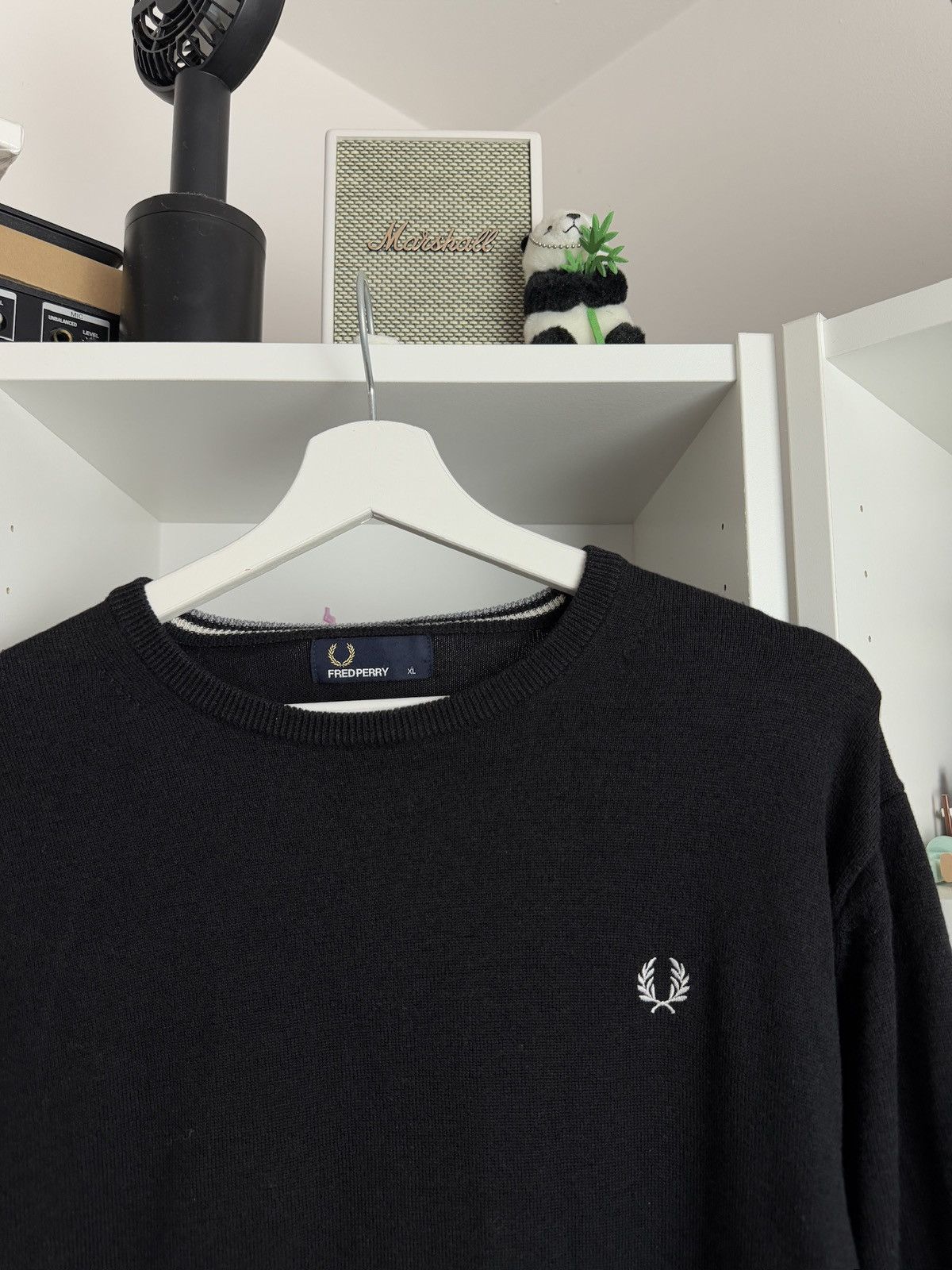Designer × Fred Perry × Vintage Vintage Fred Perry merino wool black sweater M old money rare Size US L / EU 52-54 / 3 - 3 Thumbnail