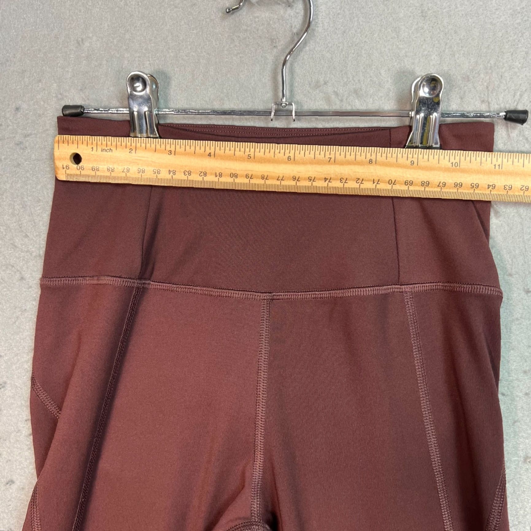 Girlfriend Collective Girlfriend Collective Womens XS High-Waisted Leggings Maroon Red Compression Polyester Spandex Recycled Polyester Activewear Size 26" / US 2 / IT 38 - 5 Thumbnail