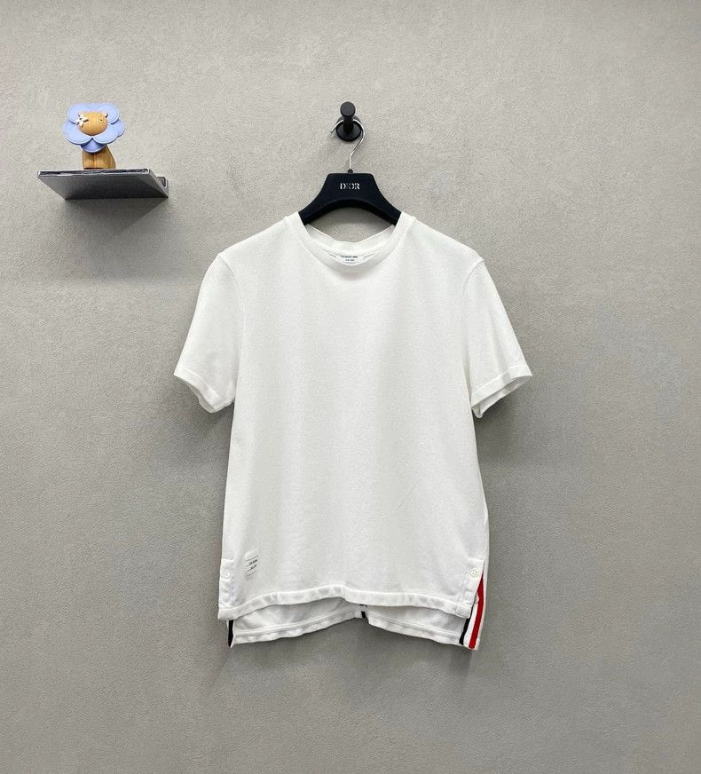 Thom Browne Thom Browne Three white stripes on short sleeves Size M / US 6-8 / IT 42-44 - 1 Thumbnail