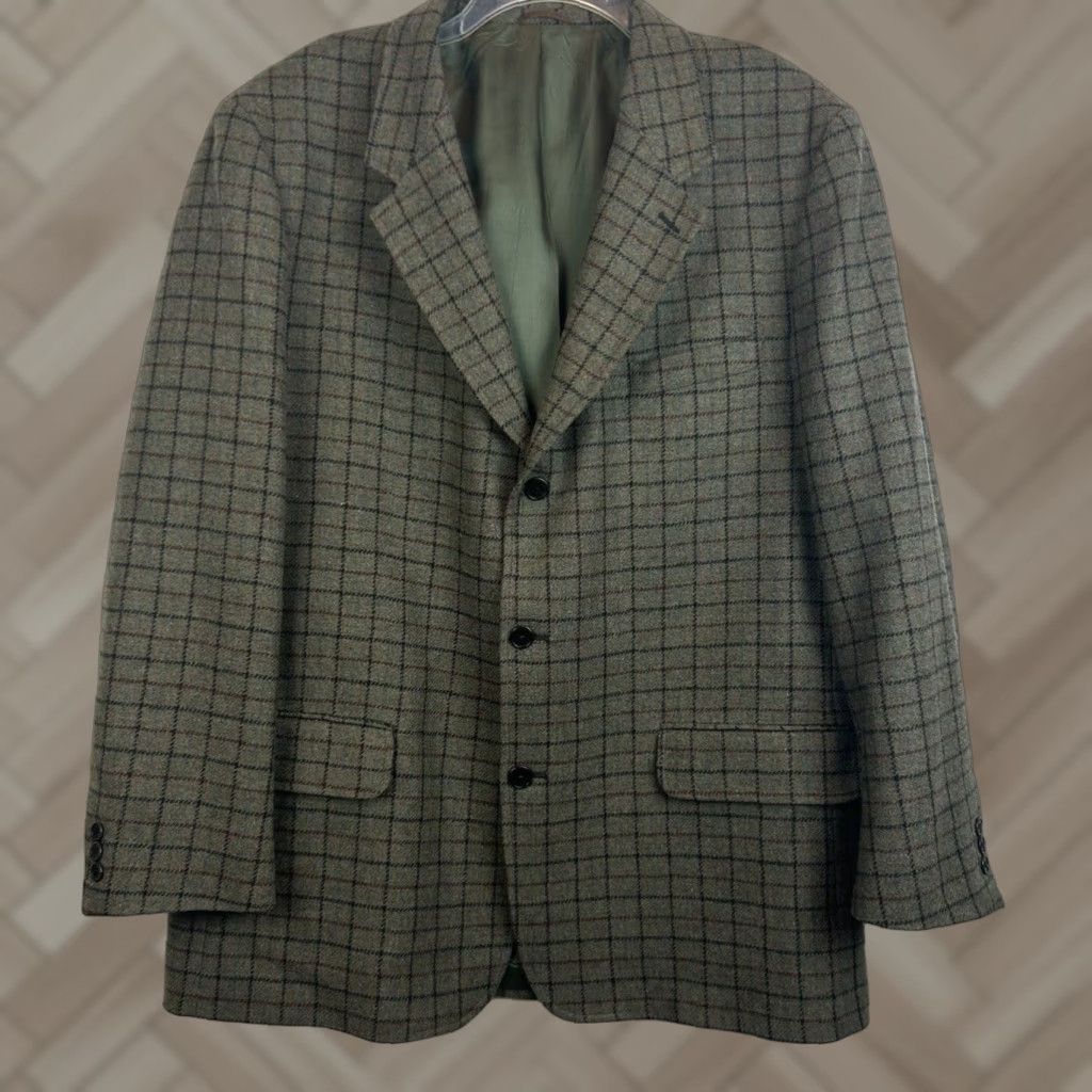 J Crew J.crew Men’s Green Wool Plaid 44R Regular Fit Blazer User: J.crew Men’s Green Wool Plaid 44R Regular Fit Blazer