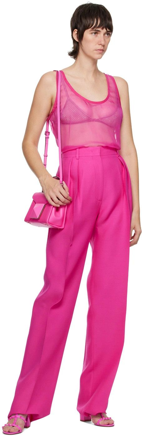 Valentino o1y0326 Blouse in Fuchsia Size S / US 4 / IT 40 - 4 Thumbnail