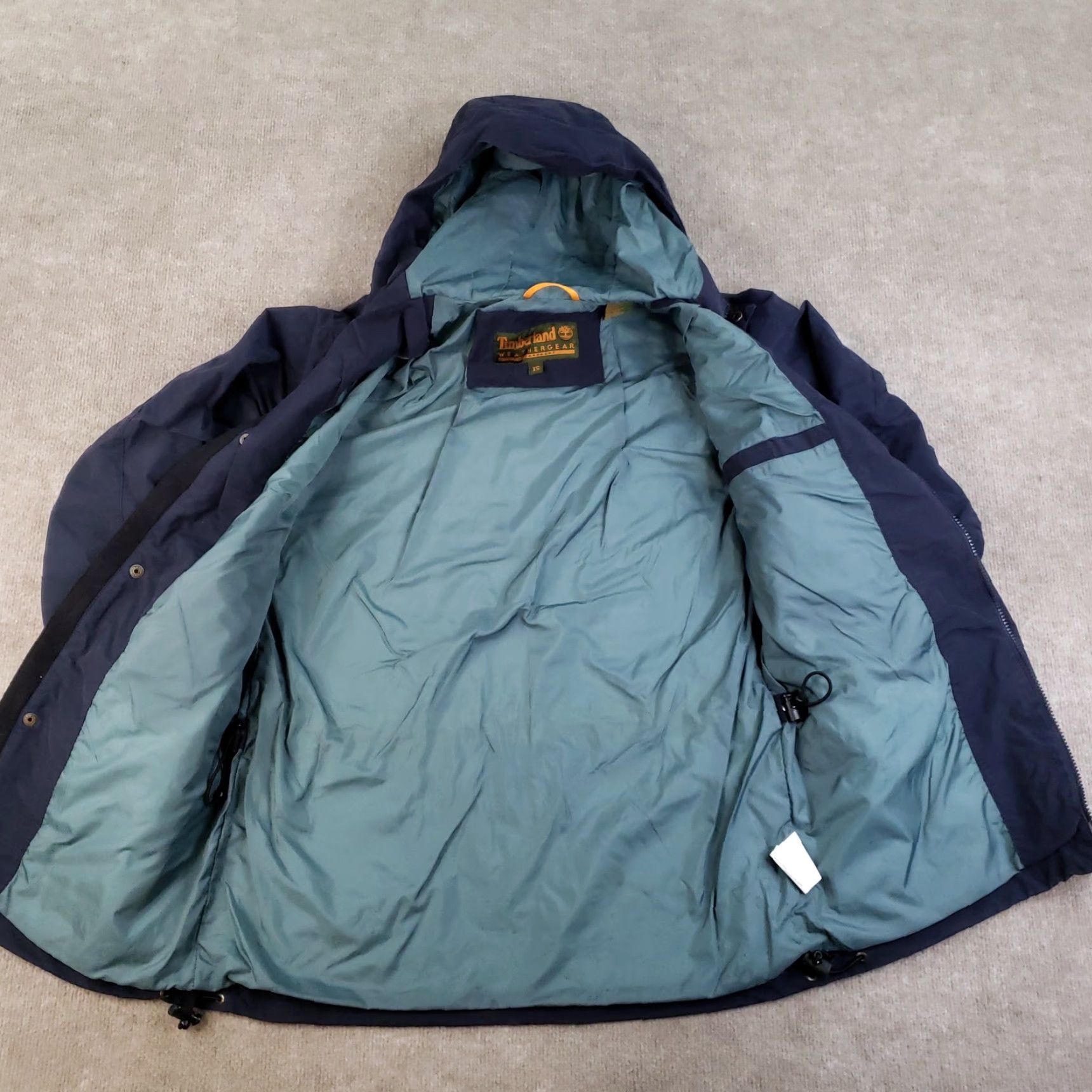 Timberland Vintage Timberland Weathergear Jacket Mens XS Blue Waterproof Hooded Parka Coat Size US XS / EU 42 / 0 - 7 Thumbnail