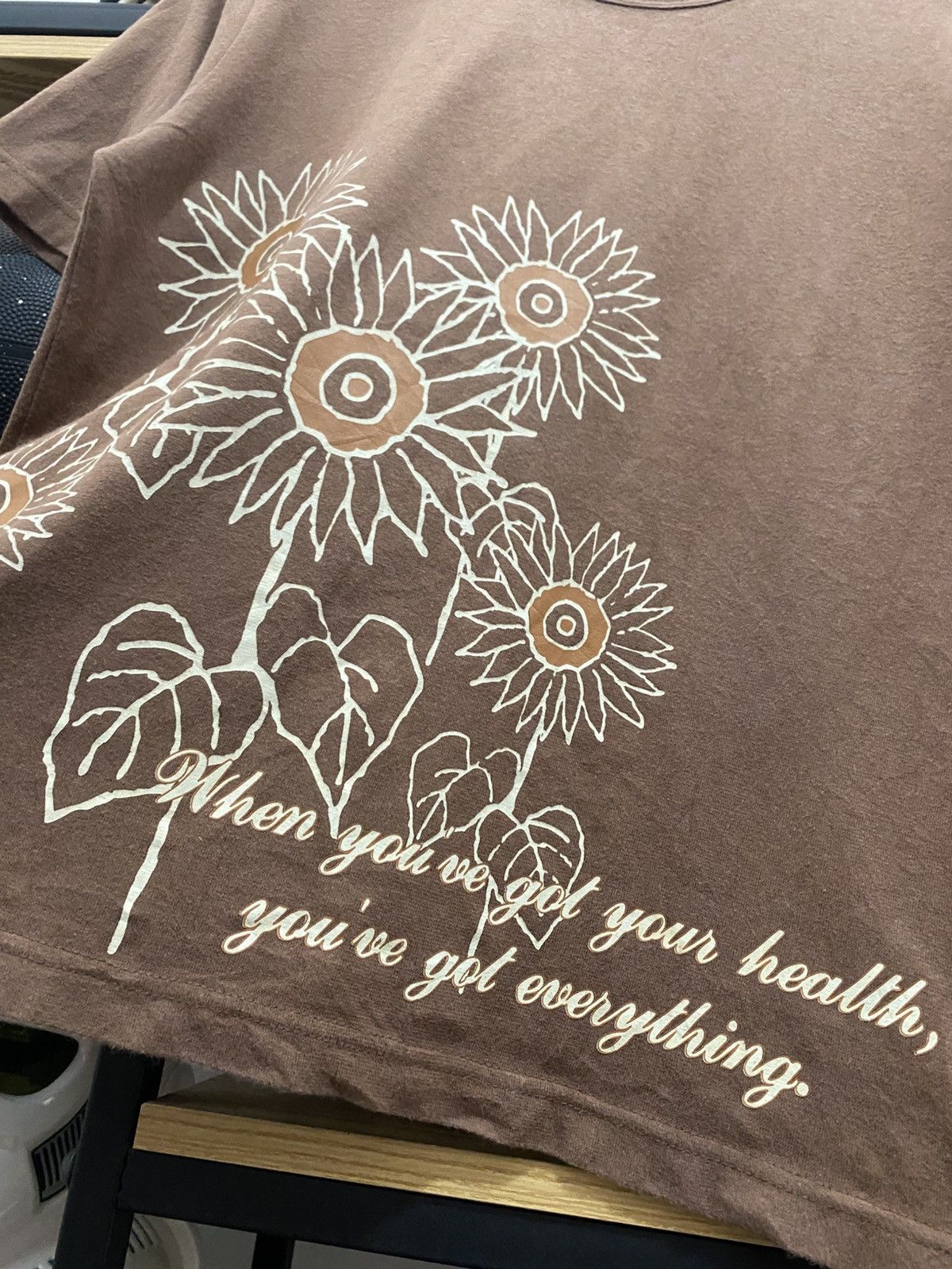 Japanese Brand Japan Ami De Colline Sunflower Art Quote Tees Size US M / EU 48-50 / 2 - 3 Thumbnail