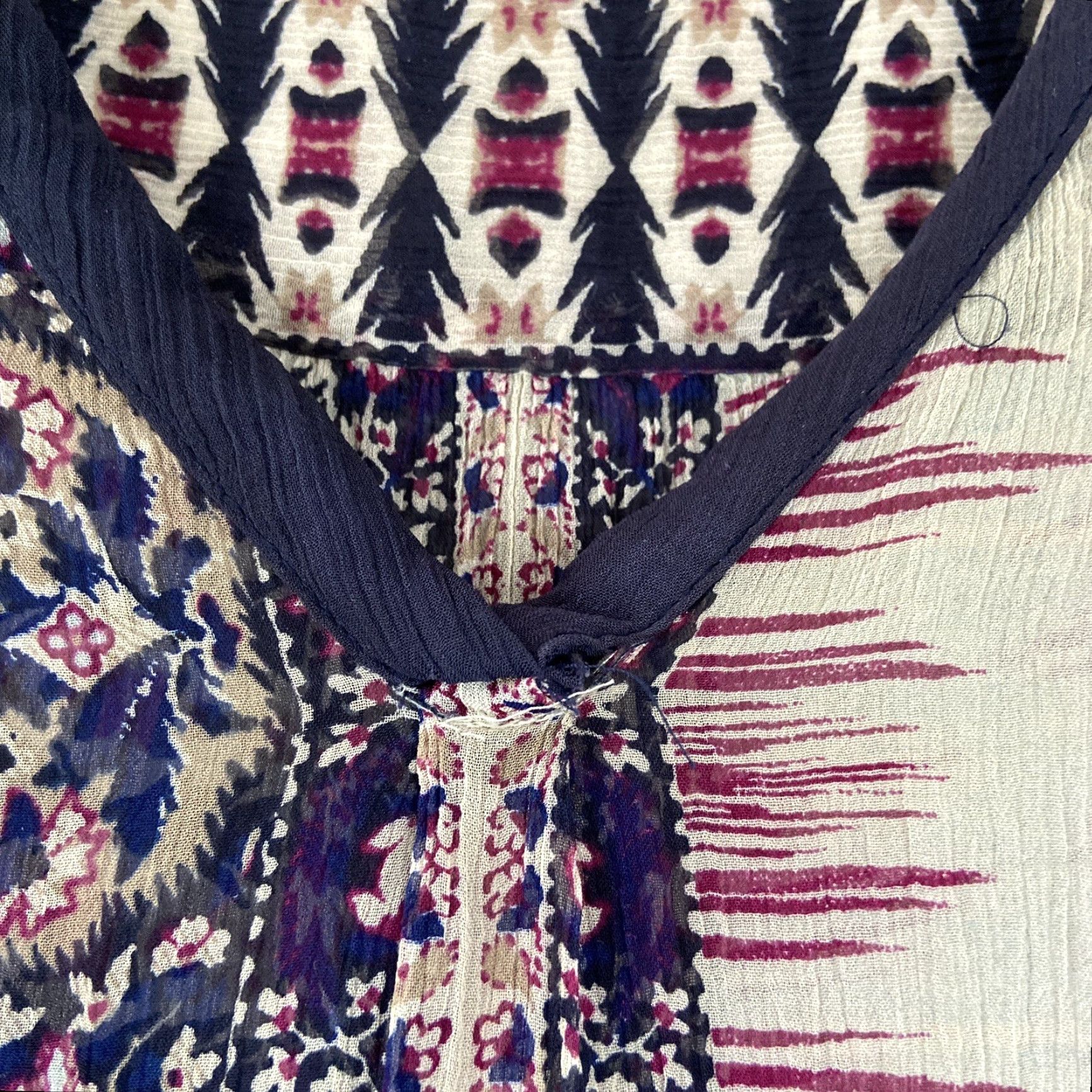 Lucky Brand Lucky Brand Blouse Women L Multicolor Floral Sheer Long Sleeve Womens Size L / US 10 / IT 46 - 5 Thumbnail