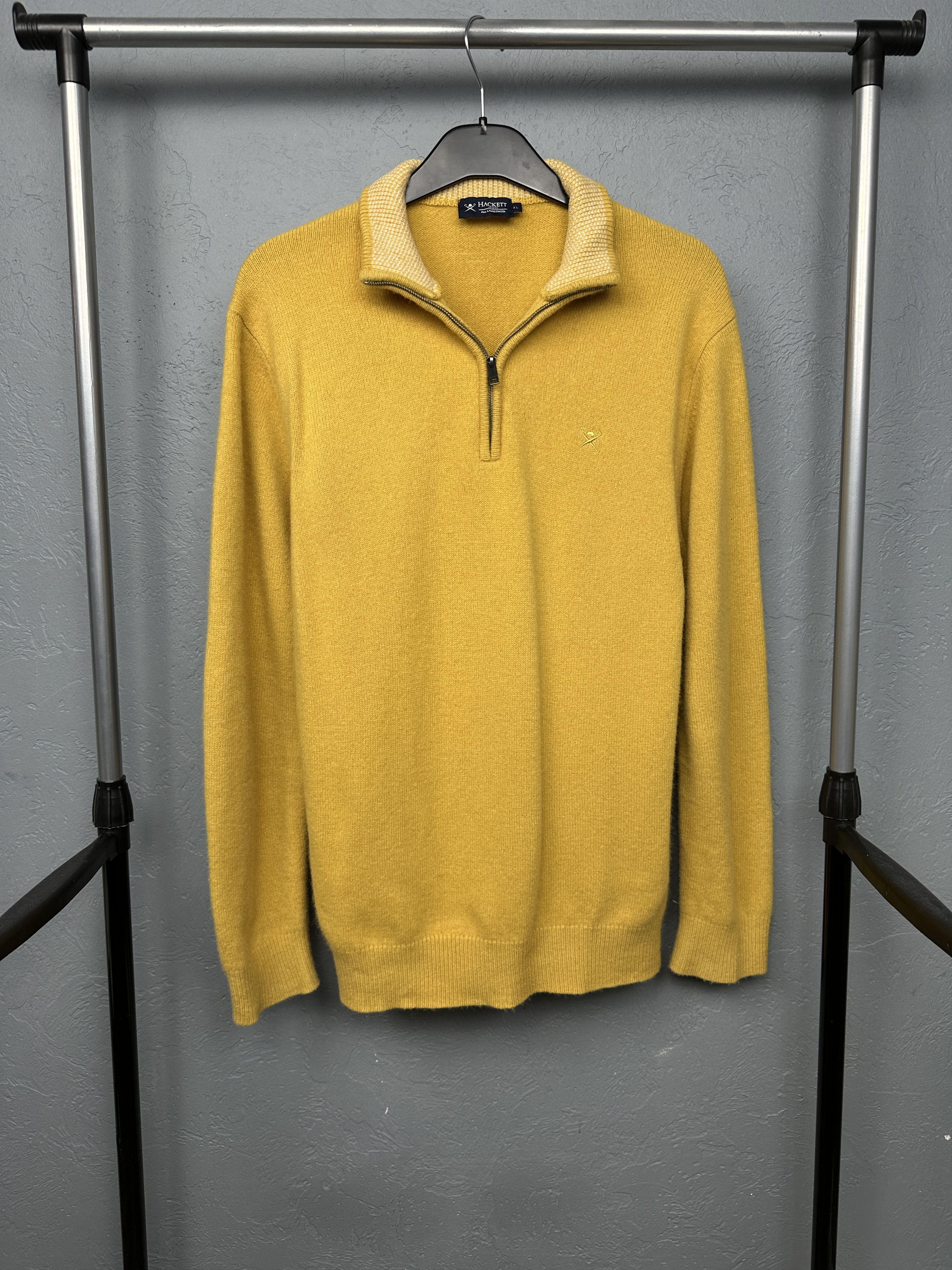 Hackett Hackett Mens 1\4 Zip Wool Knit Sweater Size US XL / EU 56 / 4 - 1 Thumbnail