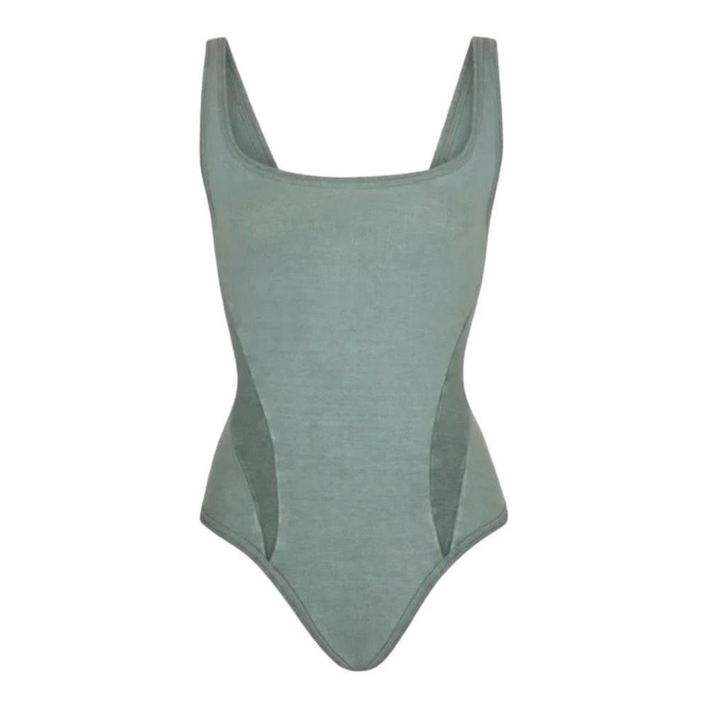 Designer NT295a SKIMS NWT OUTDOOR TANK BODYSUIT BLUE CHALK 4X Size M / US 6-8 / IT 42-44 - 1 Thumbnail