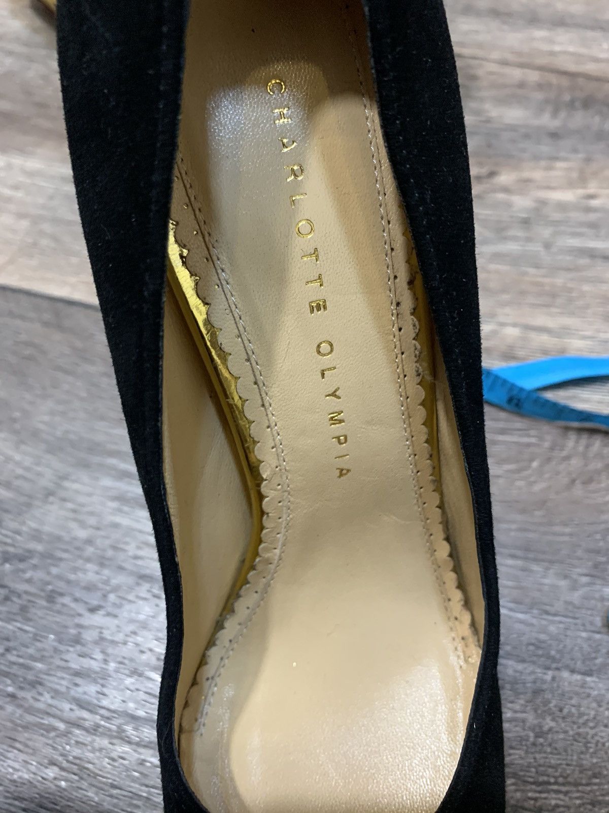 Charlotte Olympia × Designer Charlotte Olympia Dolly Platform Pumps Black Suede Heels Size US 8.5 / IT 38.5 - 8 Thumbnail