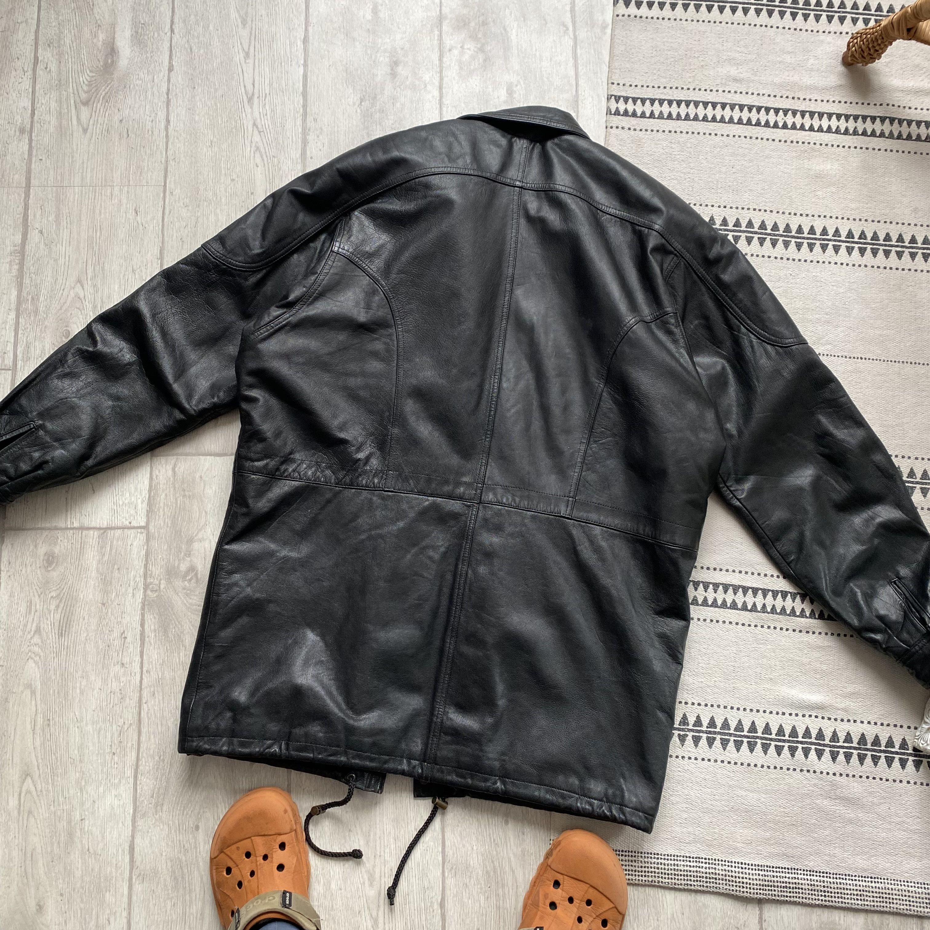 Genuine Leather Avantgarde Vintage 90s Genuine Leather Jacket Parka Coat Y2K Size US L / EU 52-54 / 3 - 11 Thumbnail