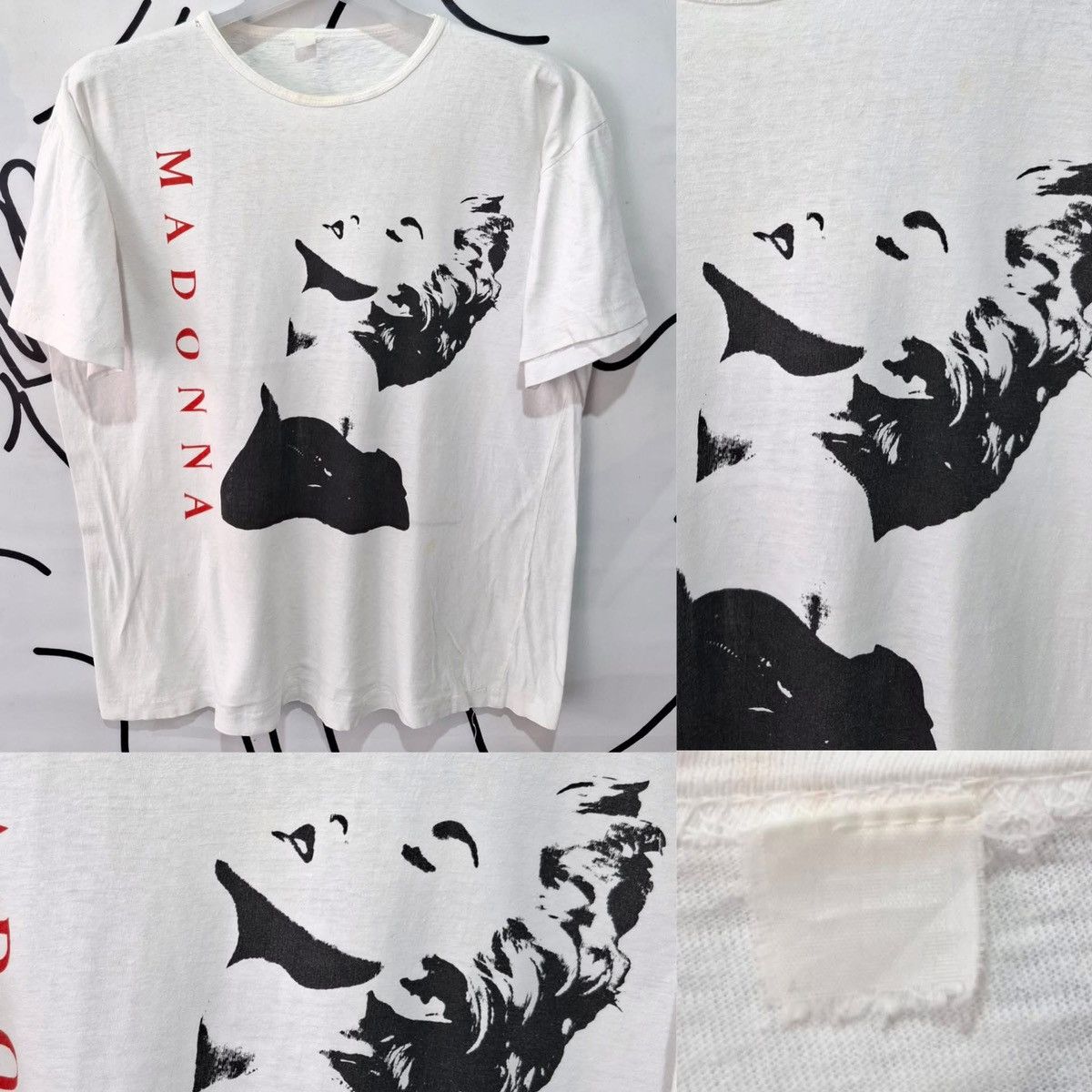 Vintage 【Rare】Vintage 80s Modonna Tee Size US L / EU 52-54 / 3 - 1 Thumbnail