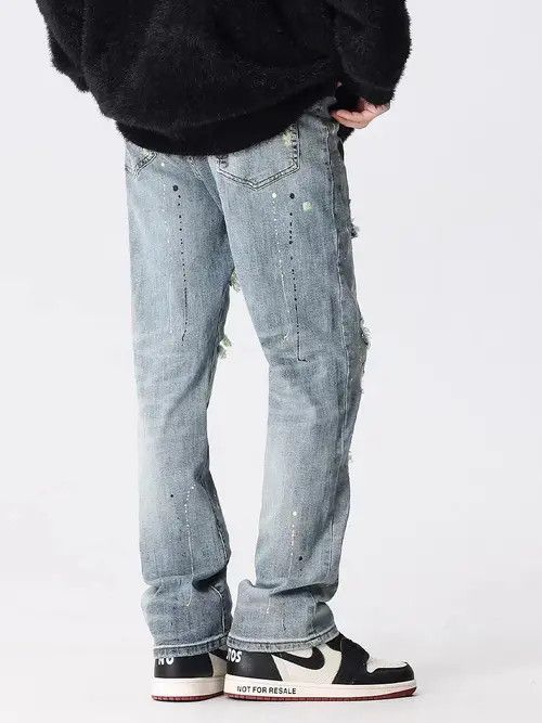 Jean Retro street wash patched ripped jeans Size US 32 / EU 48 - 8 Thumbnail