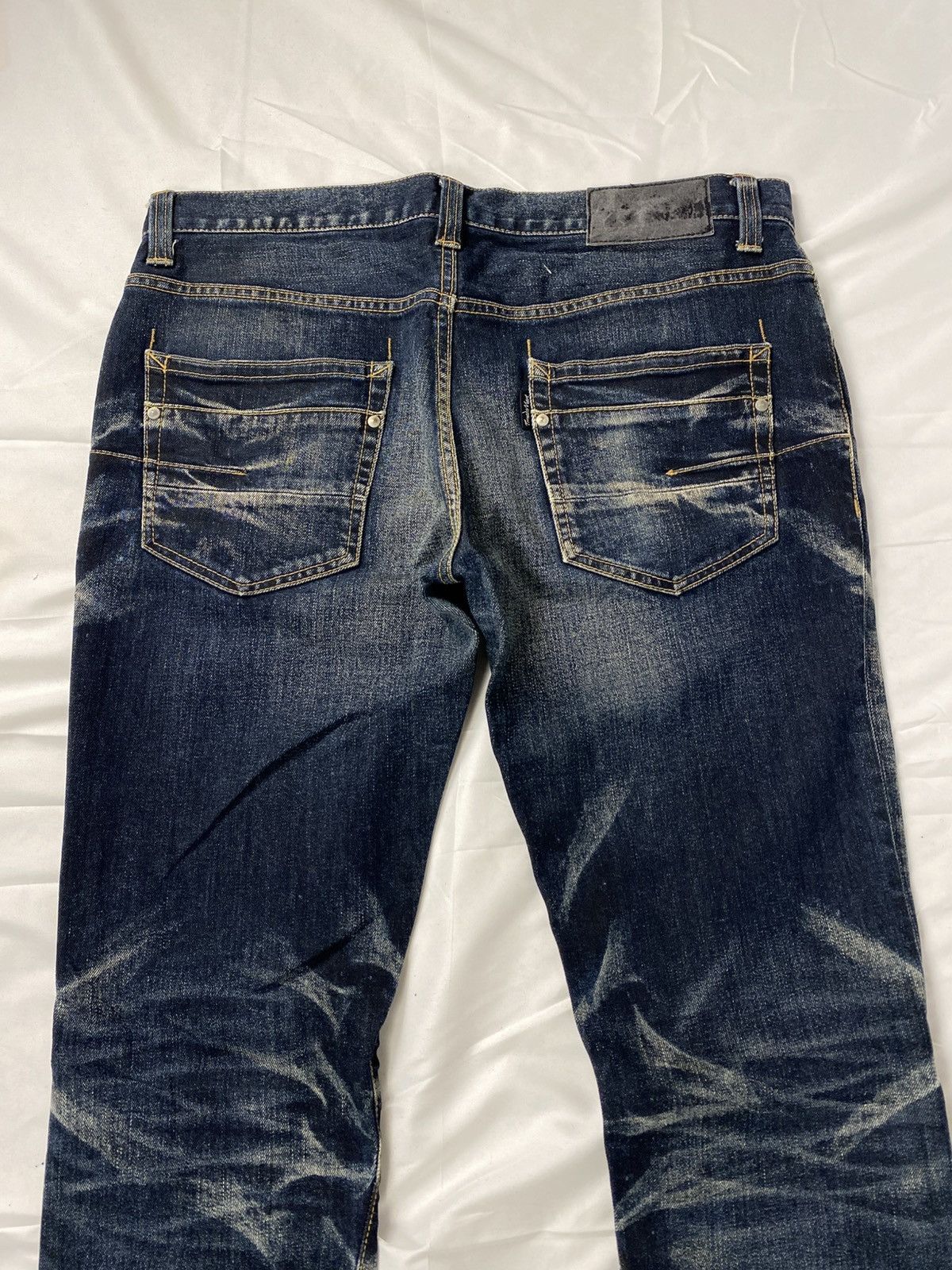 Tornado Mart Tornado Mart Wisker Washed Twisted Spiral Flared Style Denim Size US 34 / EU 50 - 12 Thumbnail