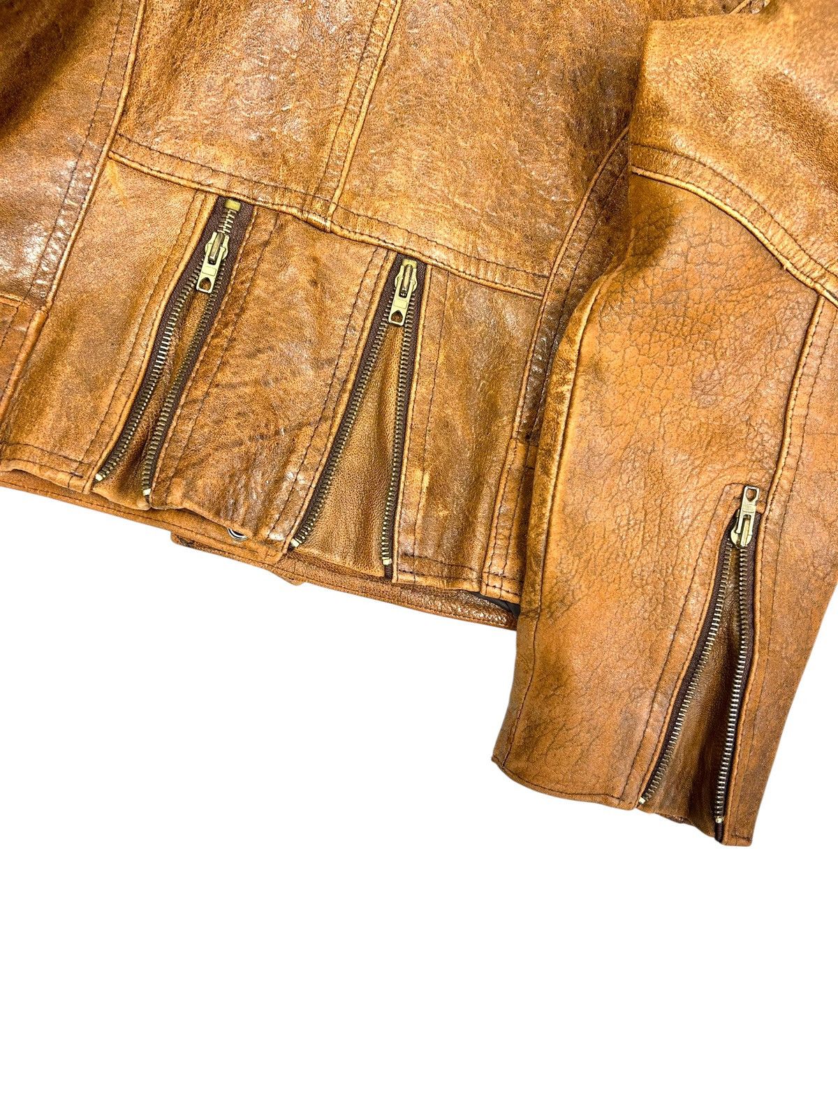 Vintage Vintage Avantgarde Leather Biker jacket Size L / US 10 / IT 46 - 6 Thumbnail