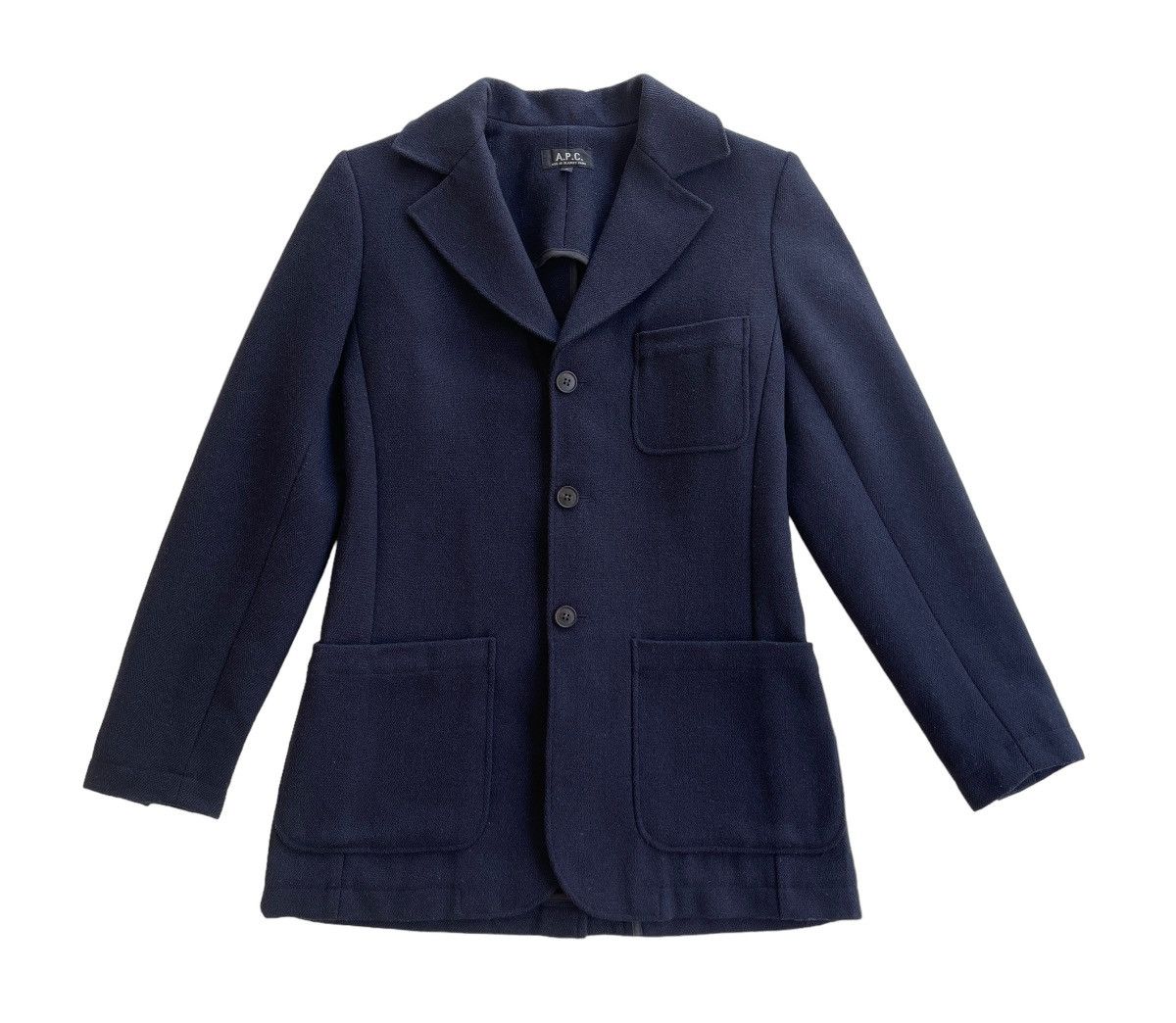 A.P.C. A.P.C Wool Navy Blue Jacket Size S / US 4 / IT 40 - 2 Thumbnail
