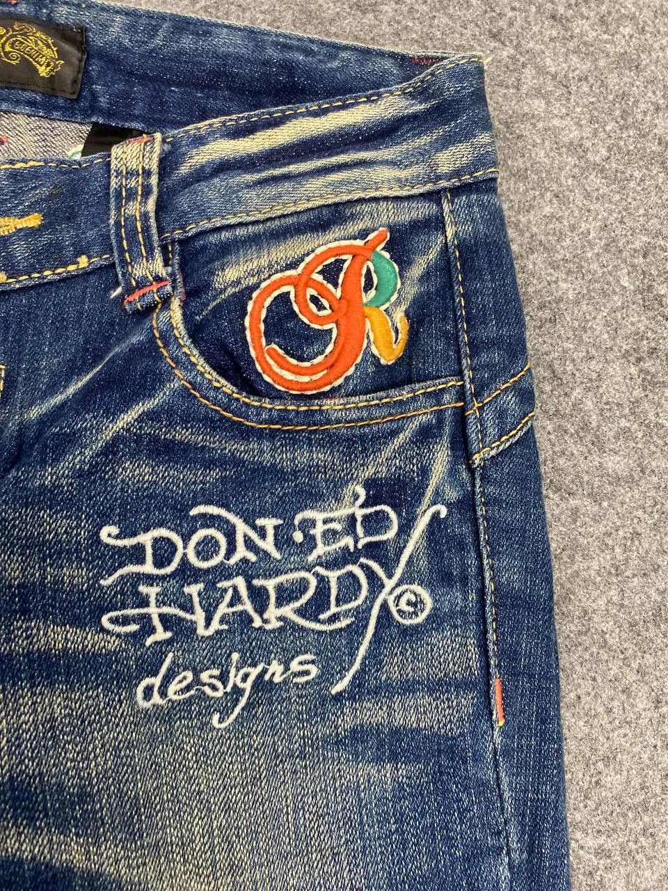 Ed Hardy red pepper x ed hardy bootcut flare denim nice design Size 32" / US 10 / IT 46 - 10 Thumbnail