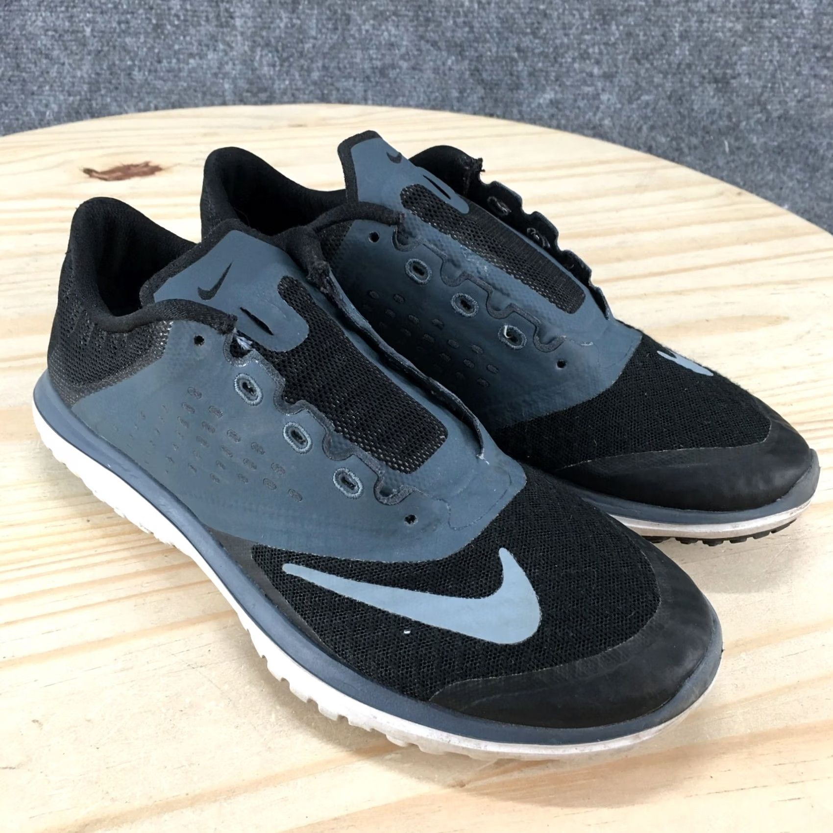 Nike Nike FS Lite Run 2 Athletic Sneakers Womens 6 Black Blue Low Top Size M / US 6-8 / IT 42-44 - 3 Thumbnail