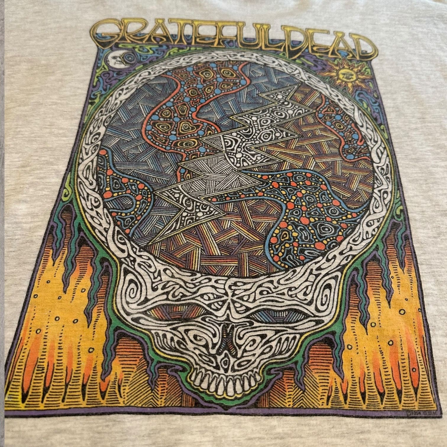 Grateful Dead 1994 Grateful Dead Fractal Skull T Shirt RARE Size US XL / EU 56 / 4 - 2 Thumbnail