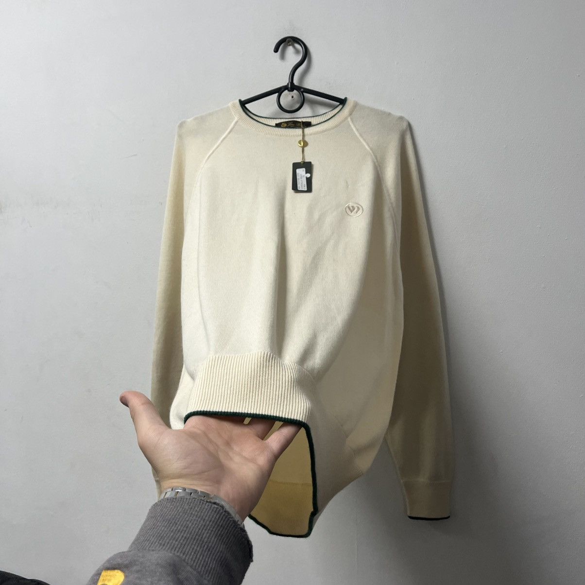 Loro Piana Loro Piana Black Sweatshirt Mini Logo Old Money Kashmir Size US L / EU 52-54 / 3 - 7 Thumbnail