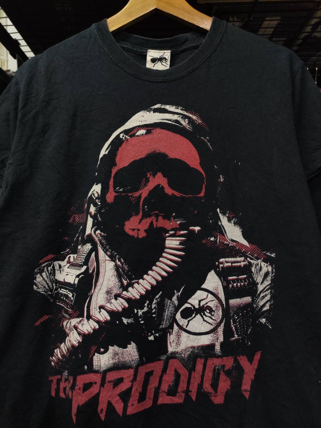 Band Tees Vtg The Prodigy Band " Jetfighter Skull " T-Shirt S Over M Size US M / EU 48-50 / 2 - 1 Thumbnail