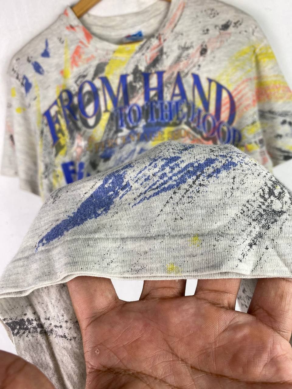 Vintage vintage 90s basketball all over print tee nice design Size US M / EU 48-50 / 2 - 5 Thumbnail