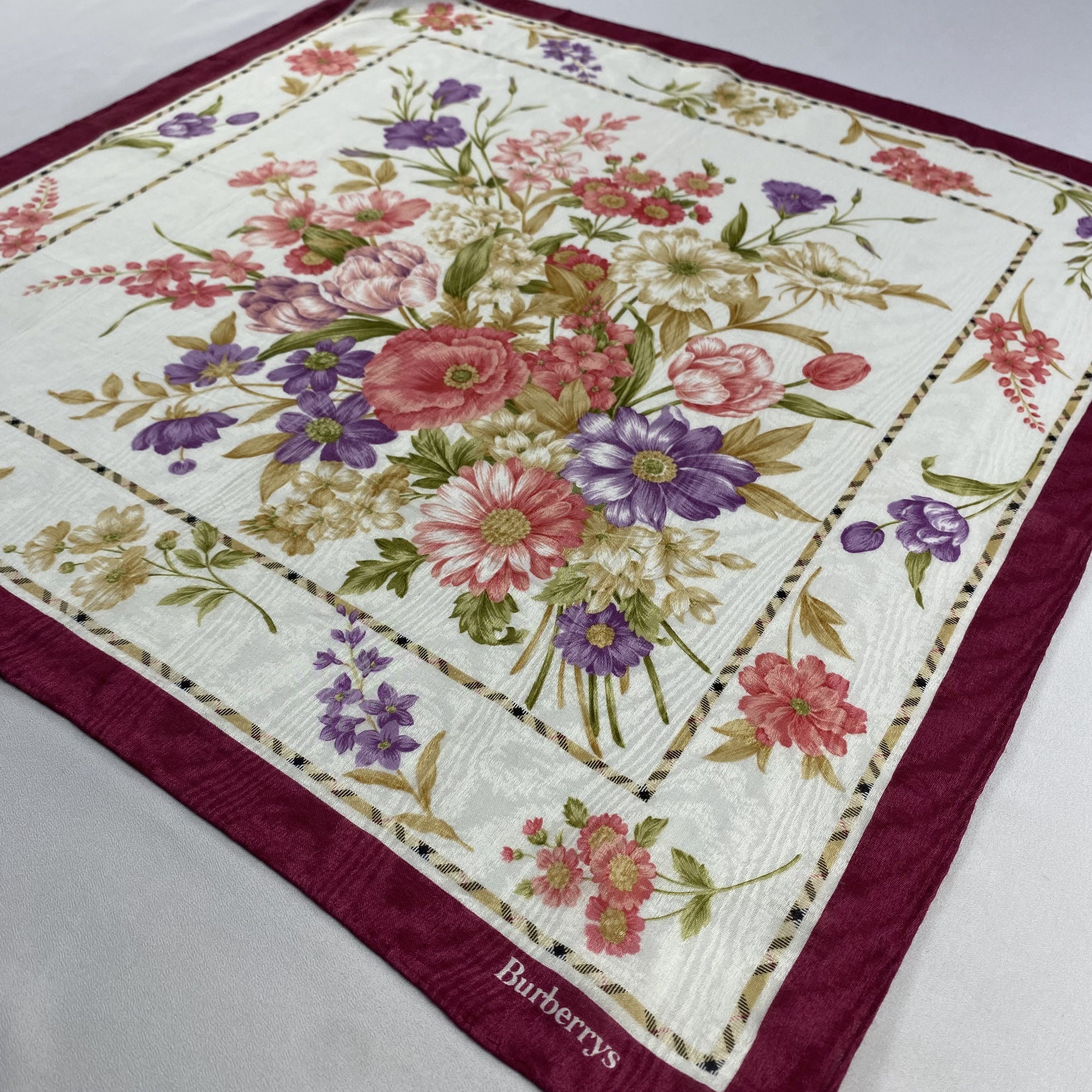 Burberry × Vintage Burberry Handkerchief / Neckerchief / Bandana-P1856 Size ONE SIZE - 2 Thumbnail