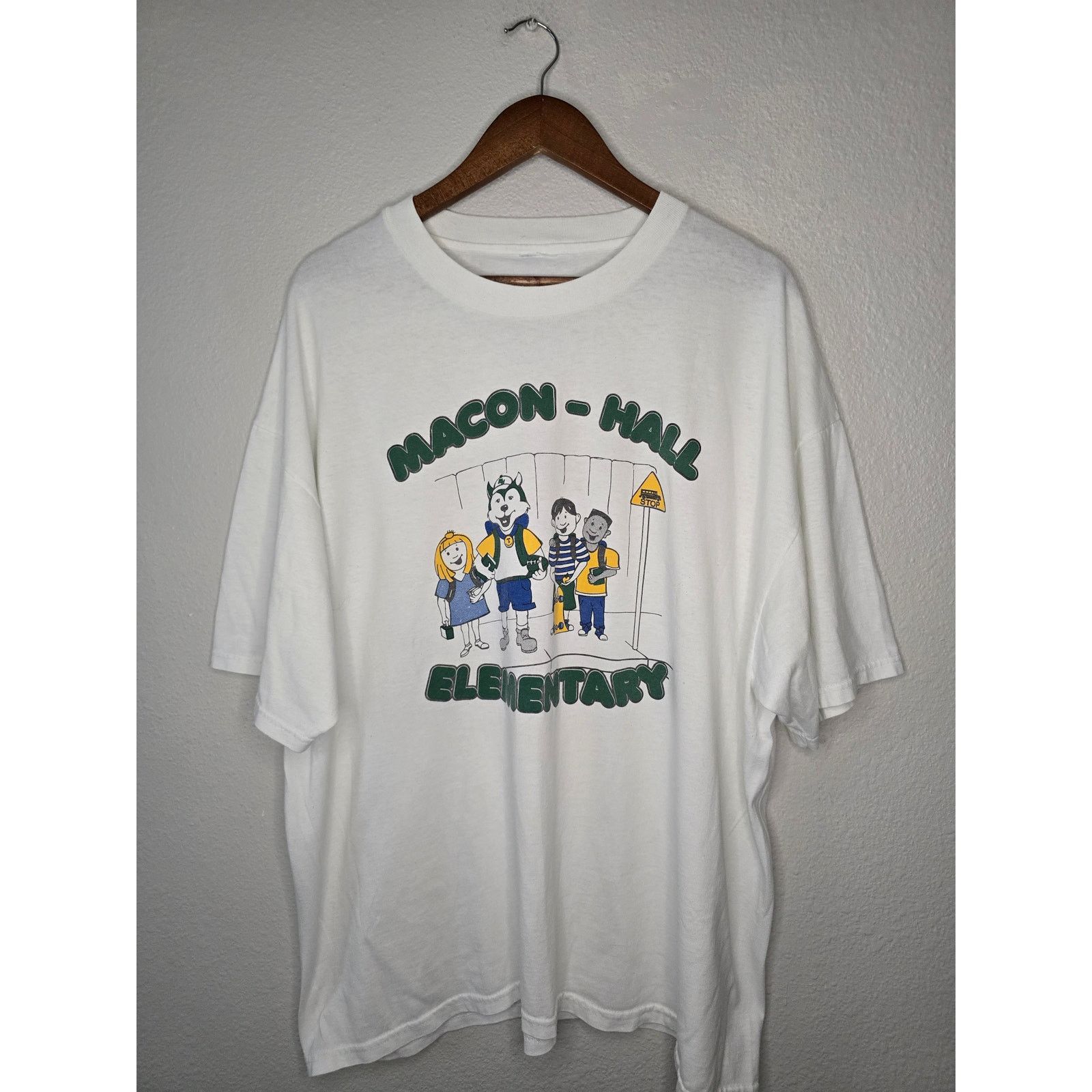 Other Vintage Elementary School Shirt Macon Hall 2XL White Tee Size US XXL / EU 58 / 5 - 1 Thumbnail