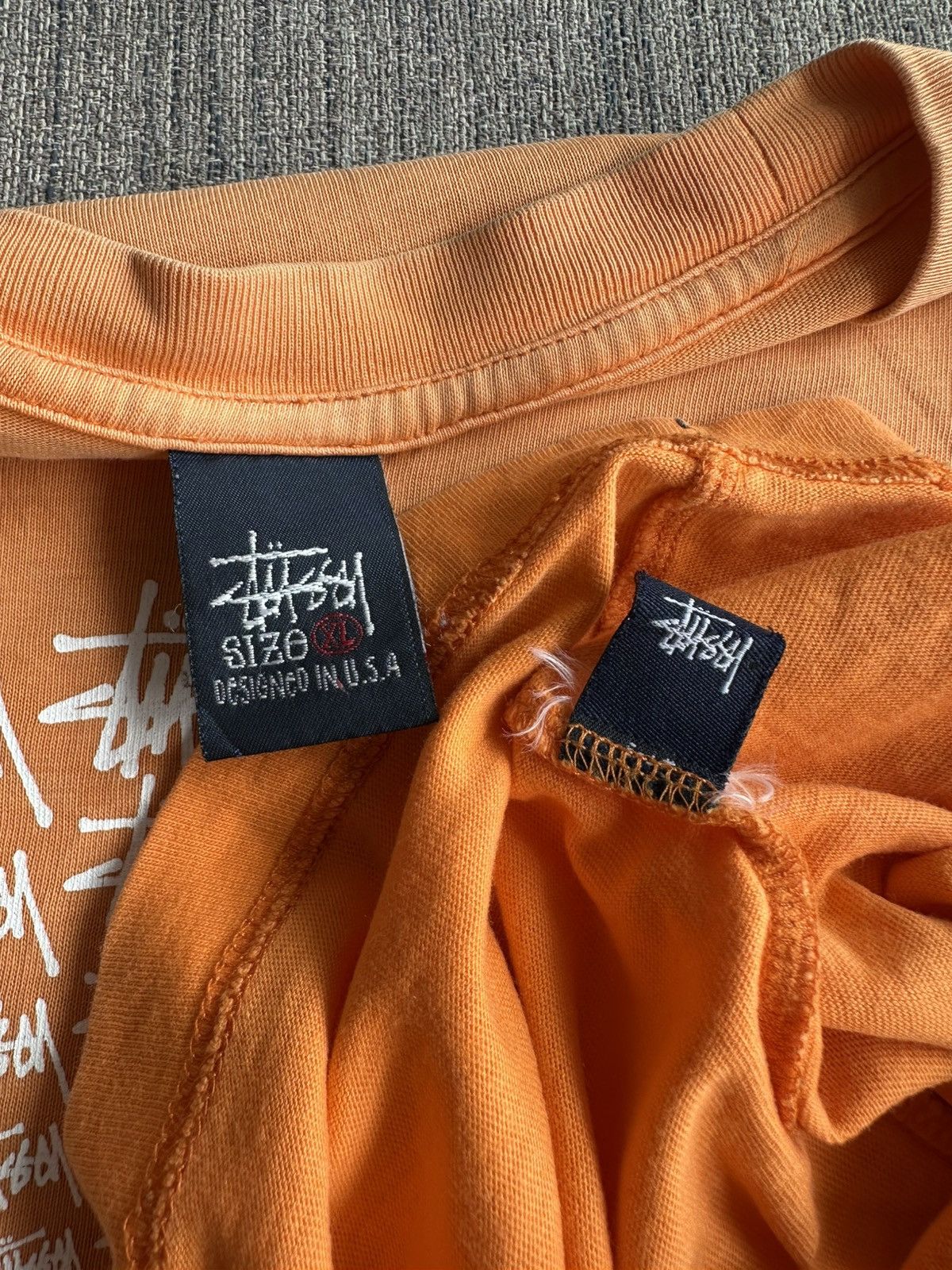 Stussy × Vintage Vintage 90’s Stussy Web Spiral Rare Streetwear USA Tshirt Size US XL / EU 56 / 4 - 2 Thumbnail