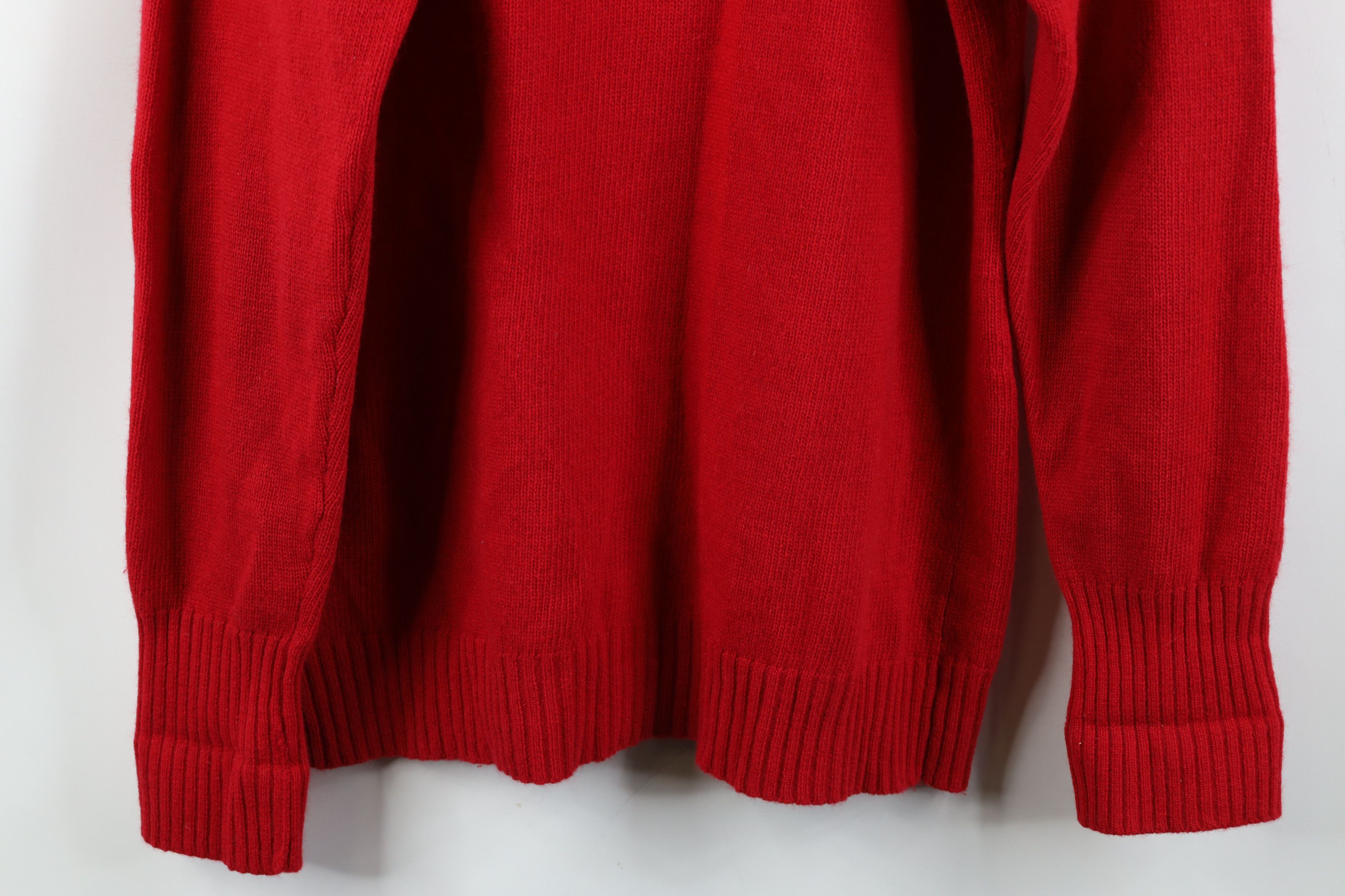 Vintage Vintage 90s Streetwear Lambswool Knit Collared Sweater Red Size L / US 10 / IT 46 - 13 Thumbnail