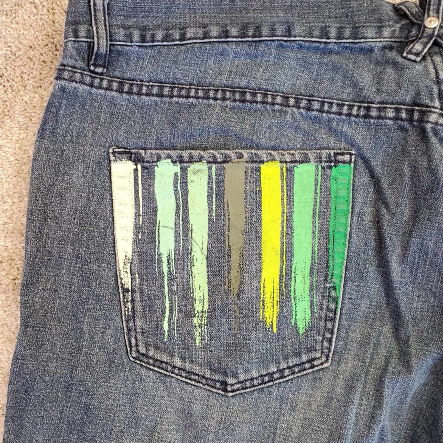 Denime LRG Mens Denim Jean Shorts Distressed 44 Blue Size US 44 / EU 60 - 2 Thumbnail