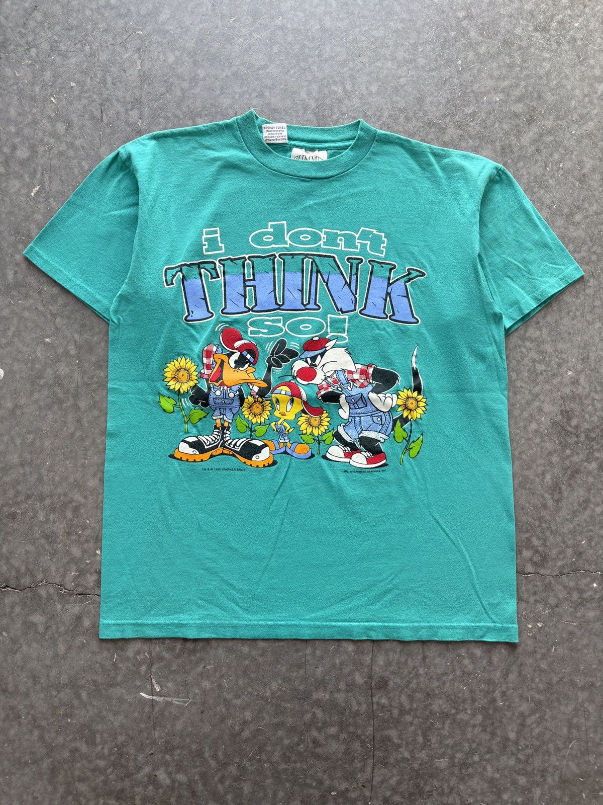 Warner Bros Vintage 90s Looney Tunes Graphic Tee Size US L / EU 52-54 / 3 - 1 Thumbnail
