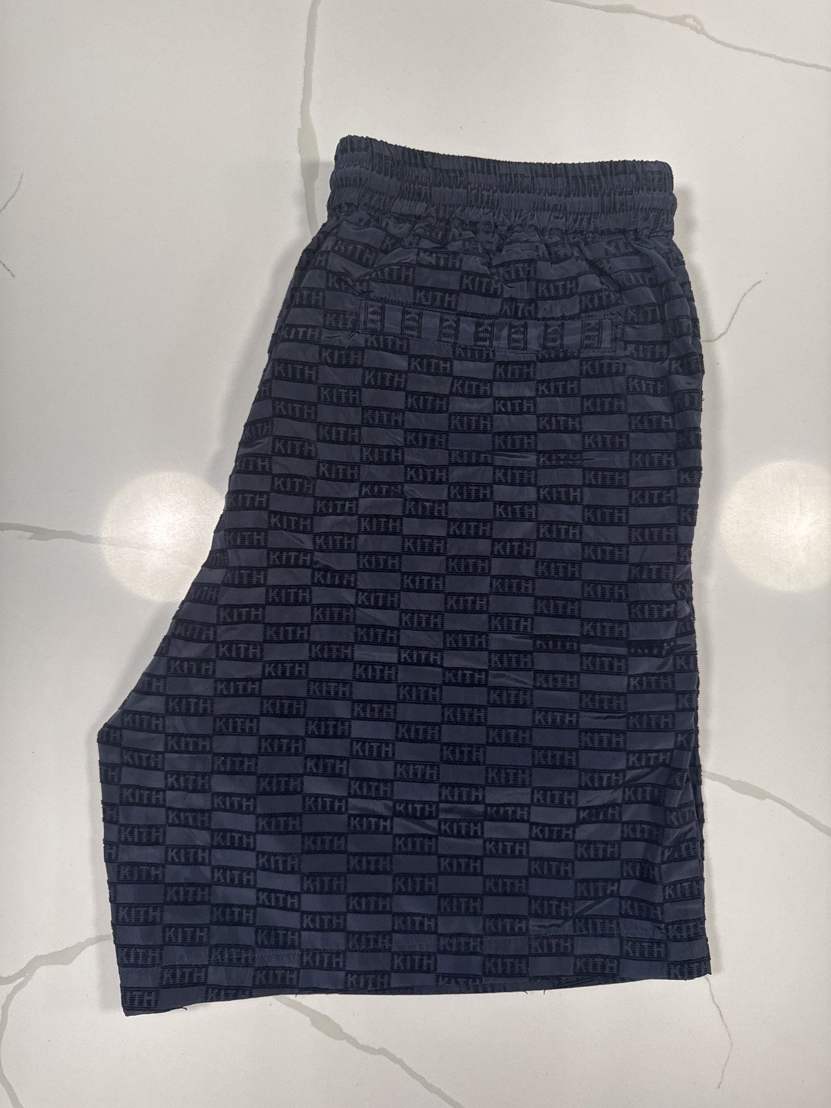 Kith Kith Flocked Monogram Mason Short 'Nocturnal' - Small Size US 31 - 2 Thumbnail